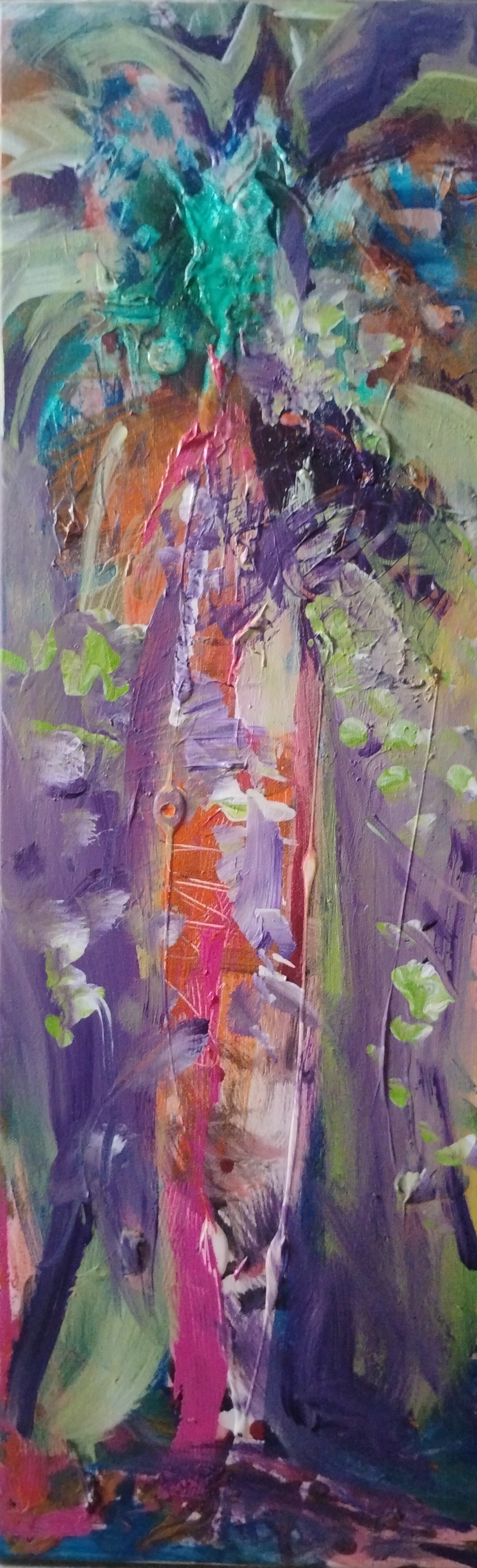 Palmita, 2024, Acrylic on canvas, 20 x 10 in