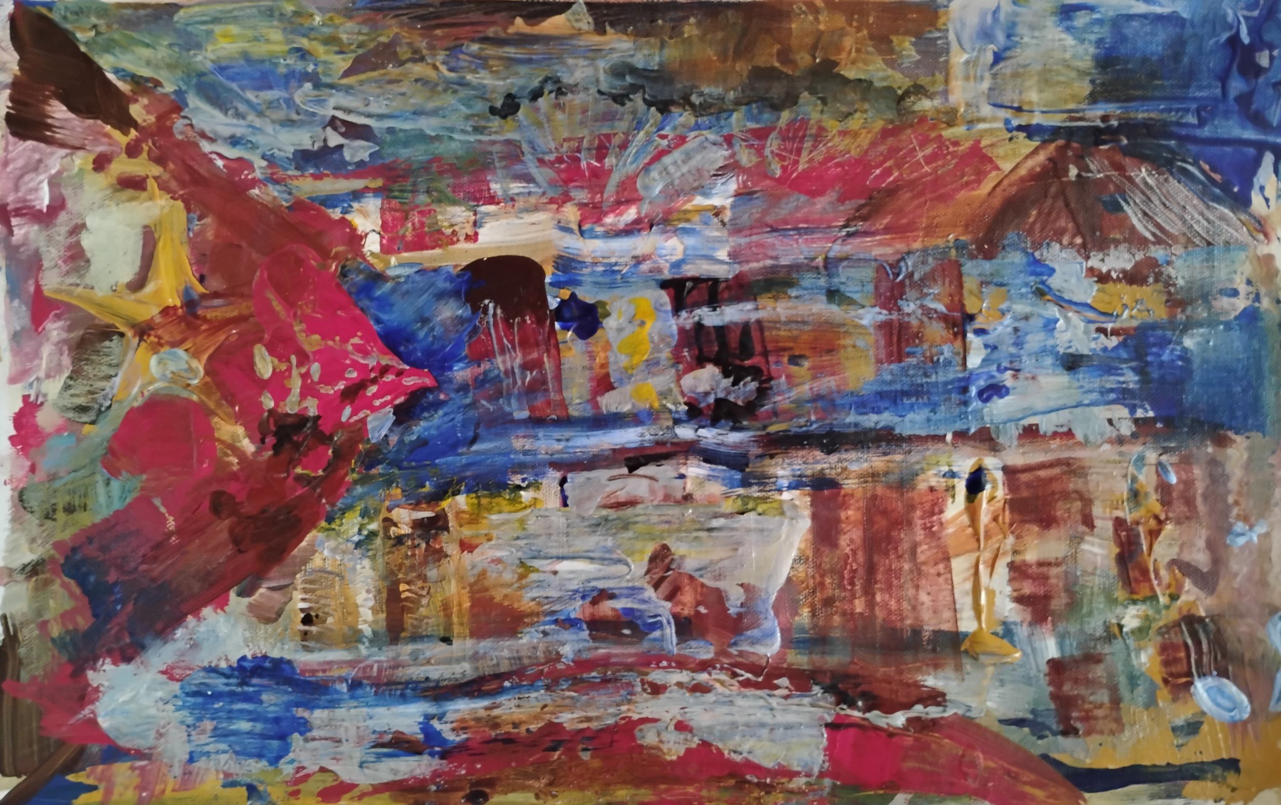 Bandera, 2024, Acrylic on canvas, 18 x 24 in