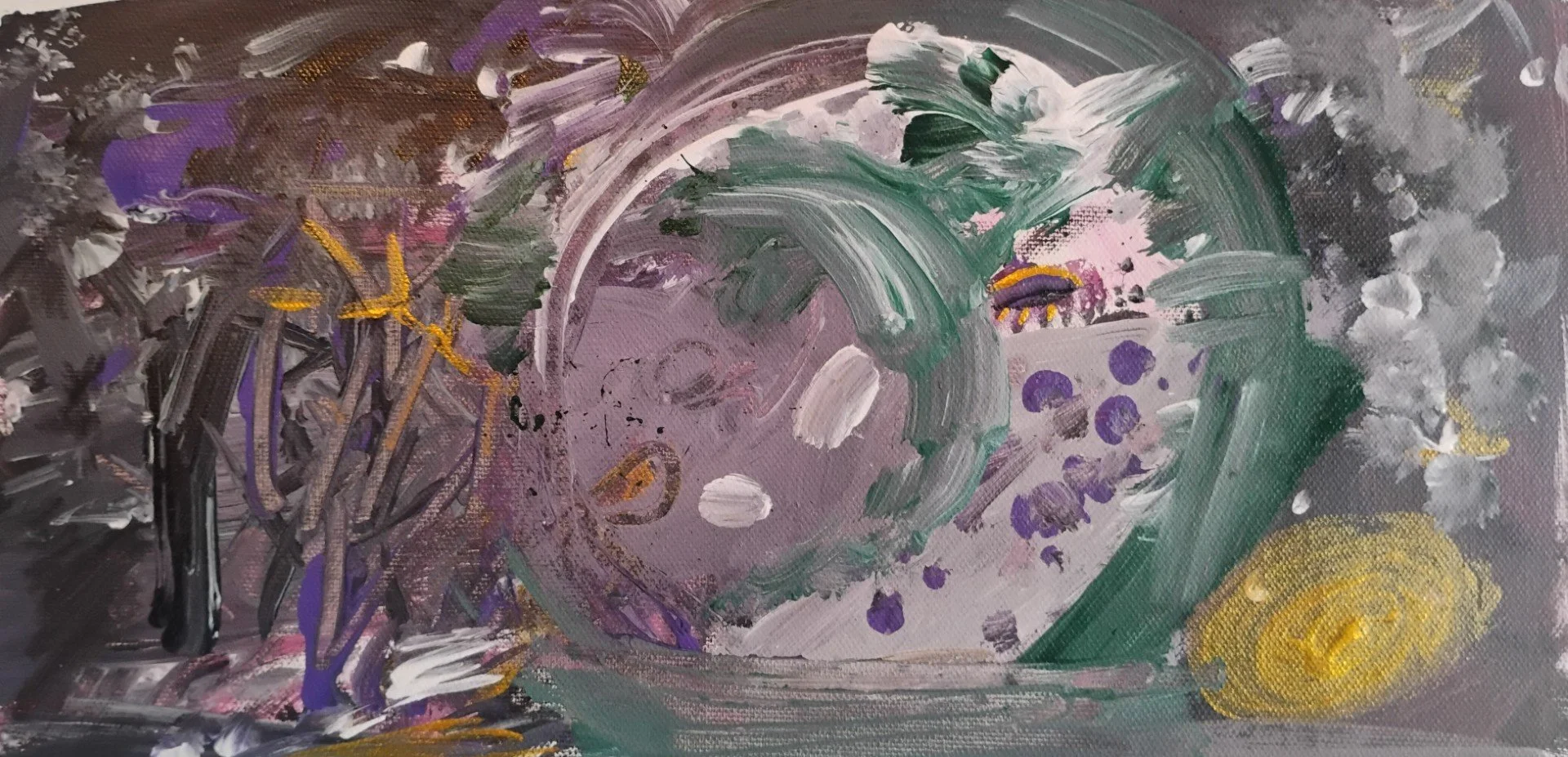 Claro d Luna, 2026,Acrylic Canvas. 6.5 x 13 in.