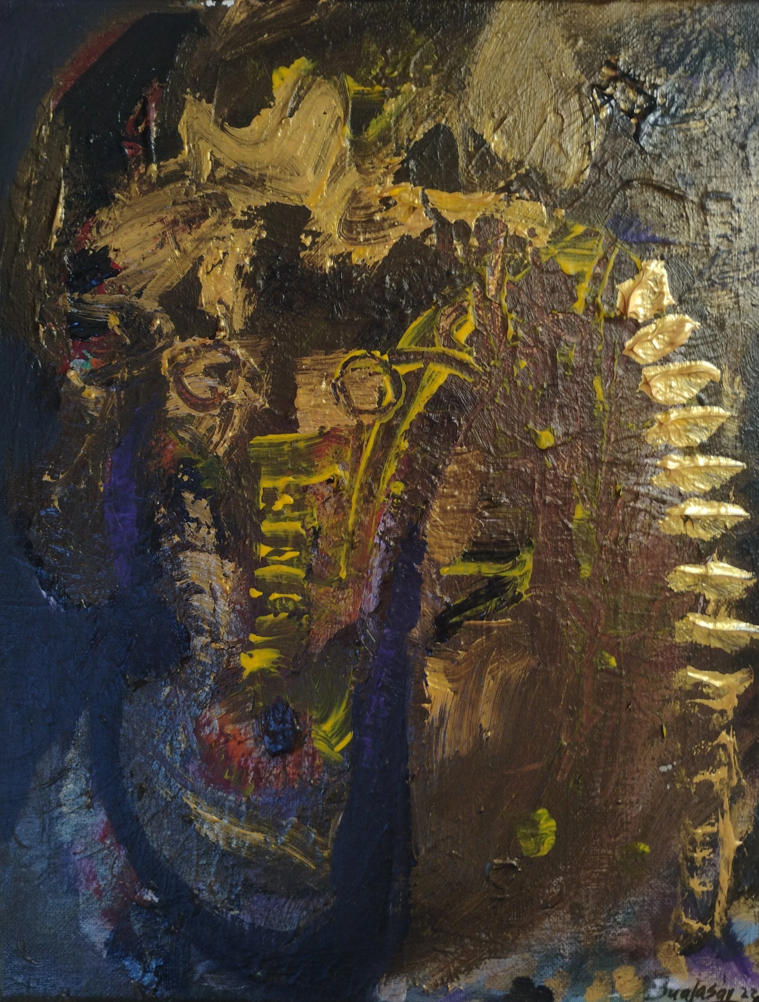 Hipocampo, 2025, Acrylic on canvas, 14 x 11 in