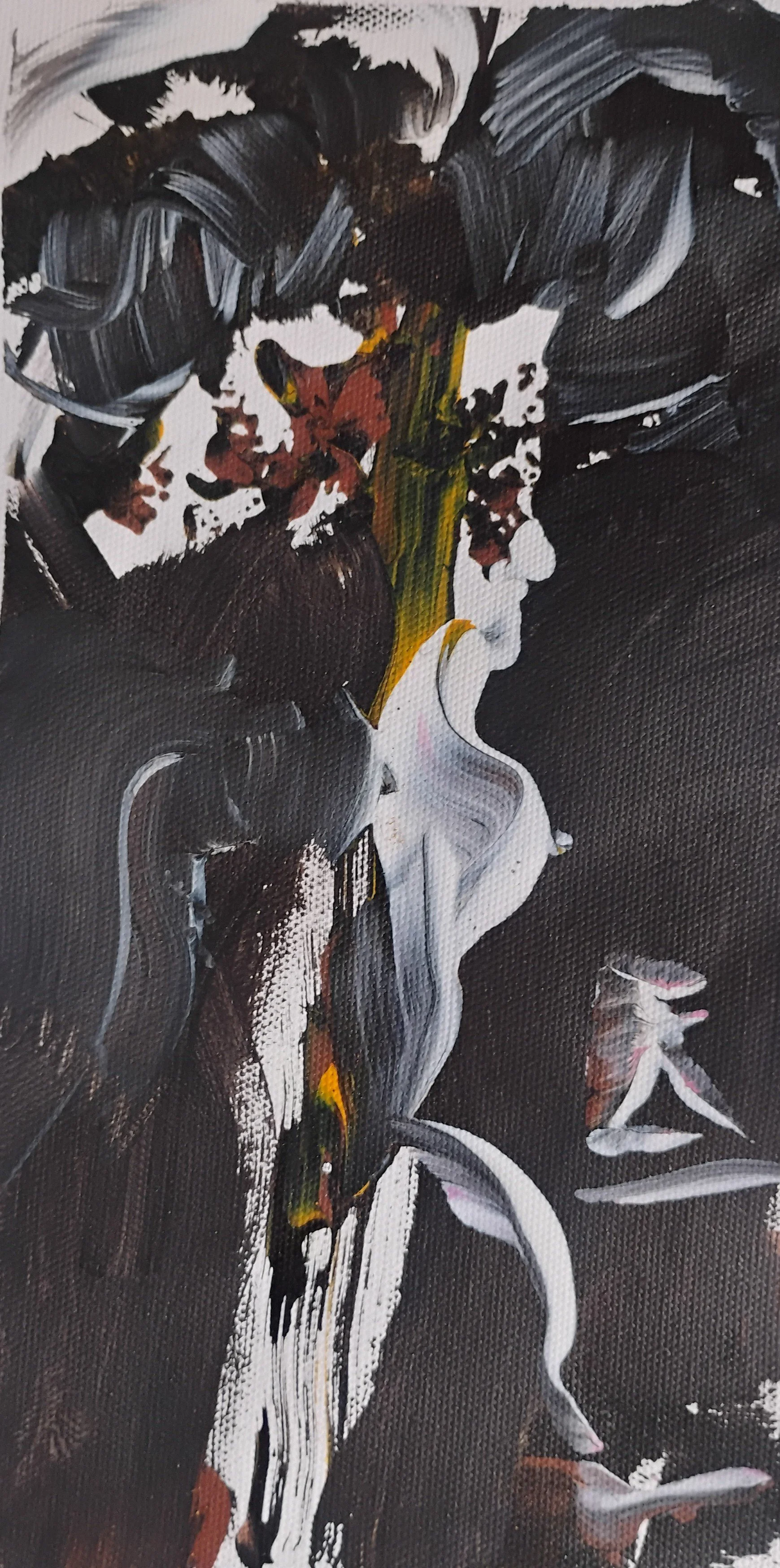 Palmita Caminante.26.Acrylic Canvas.10x4 inc