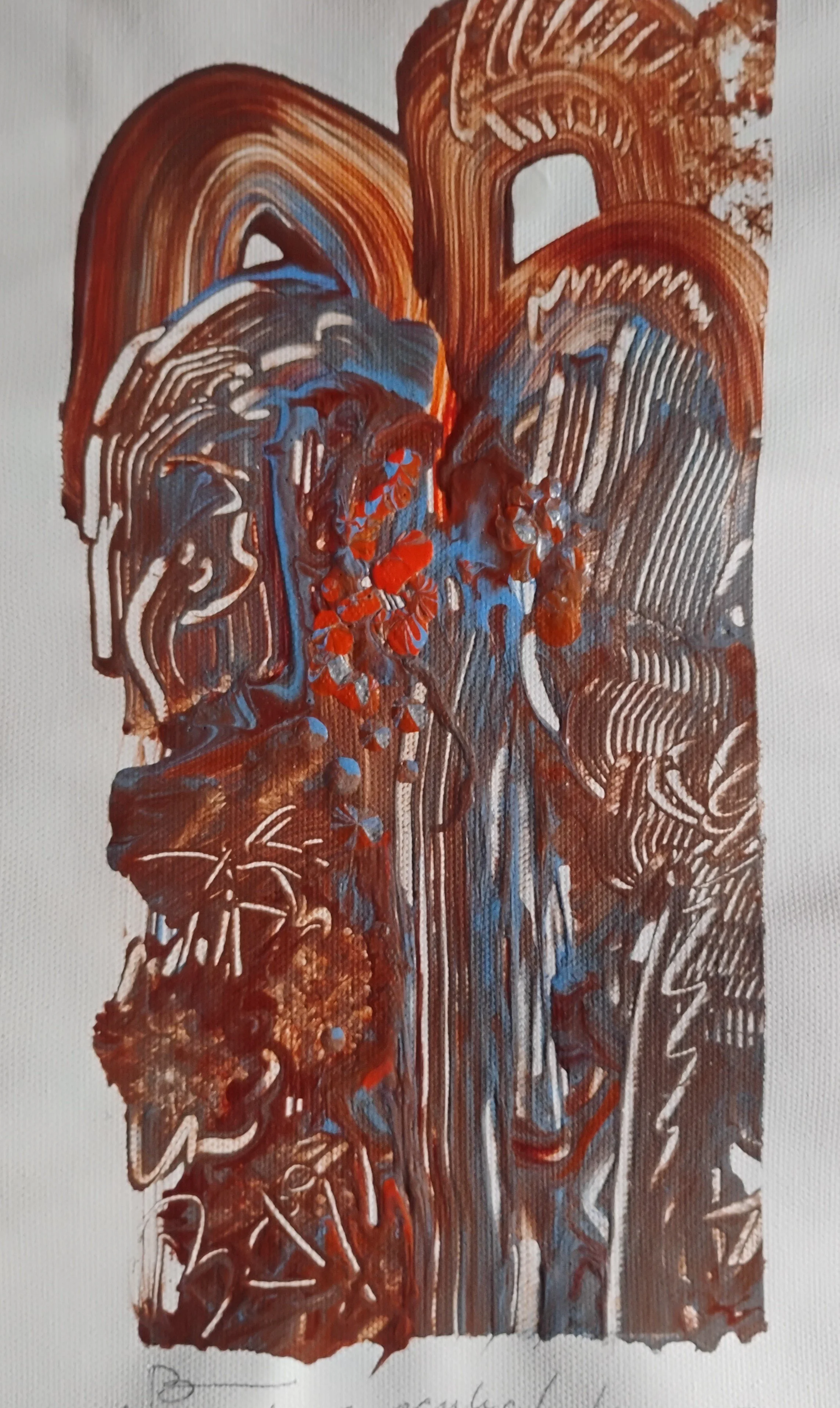 Palmita, 2025, Acrylic on canvas, 10 x 5 in