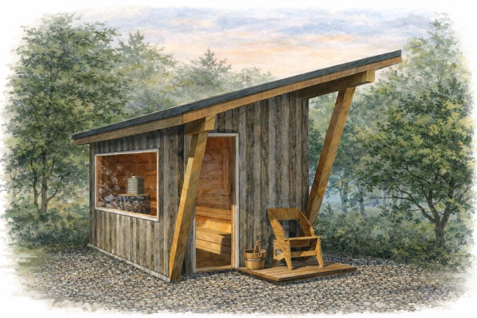 Modern Japanese Sauna