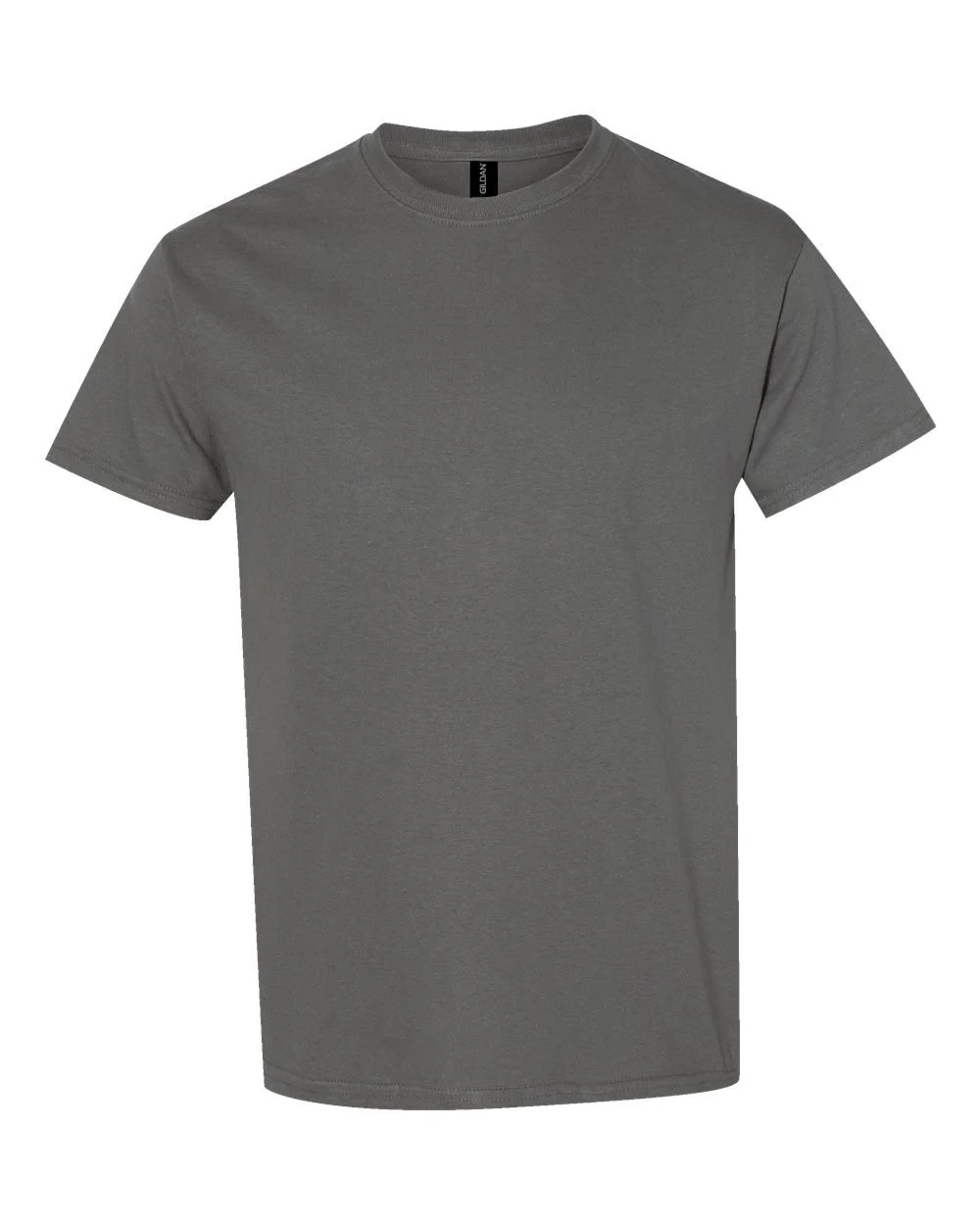 Gray crew neck t-shirt isolated on white background