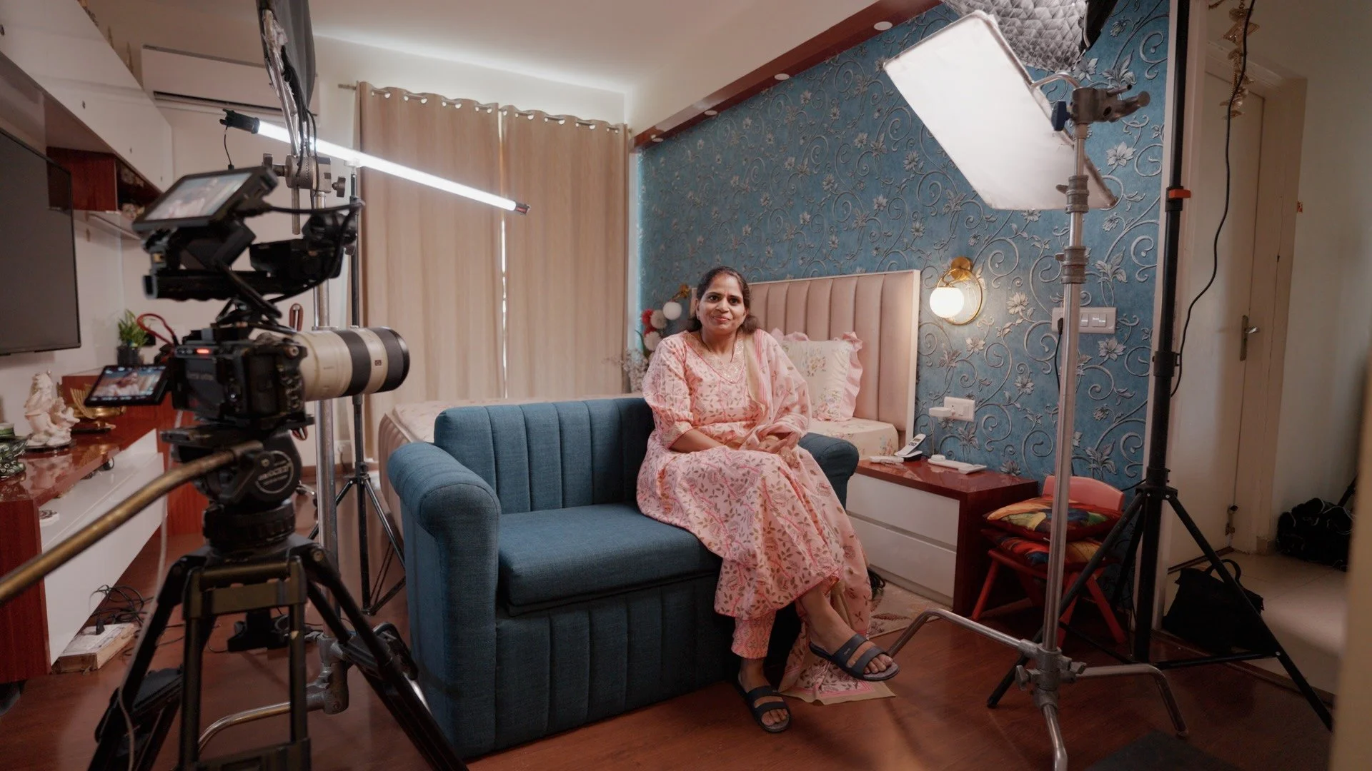 Interview setup of famdocs shoot