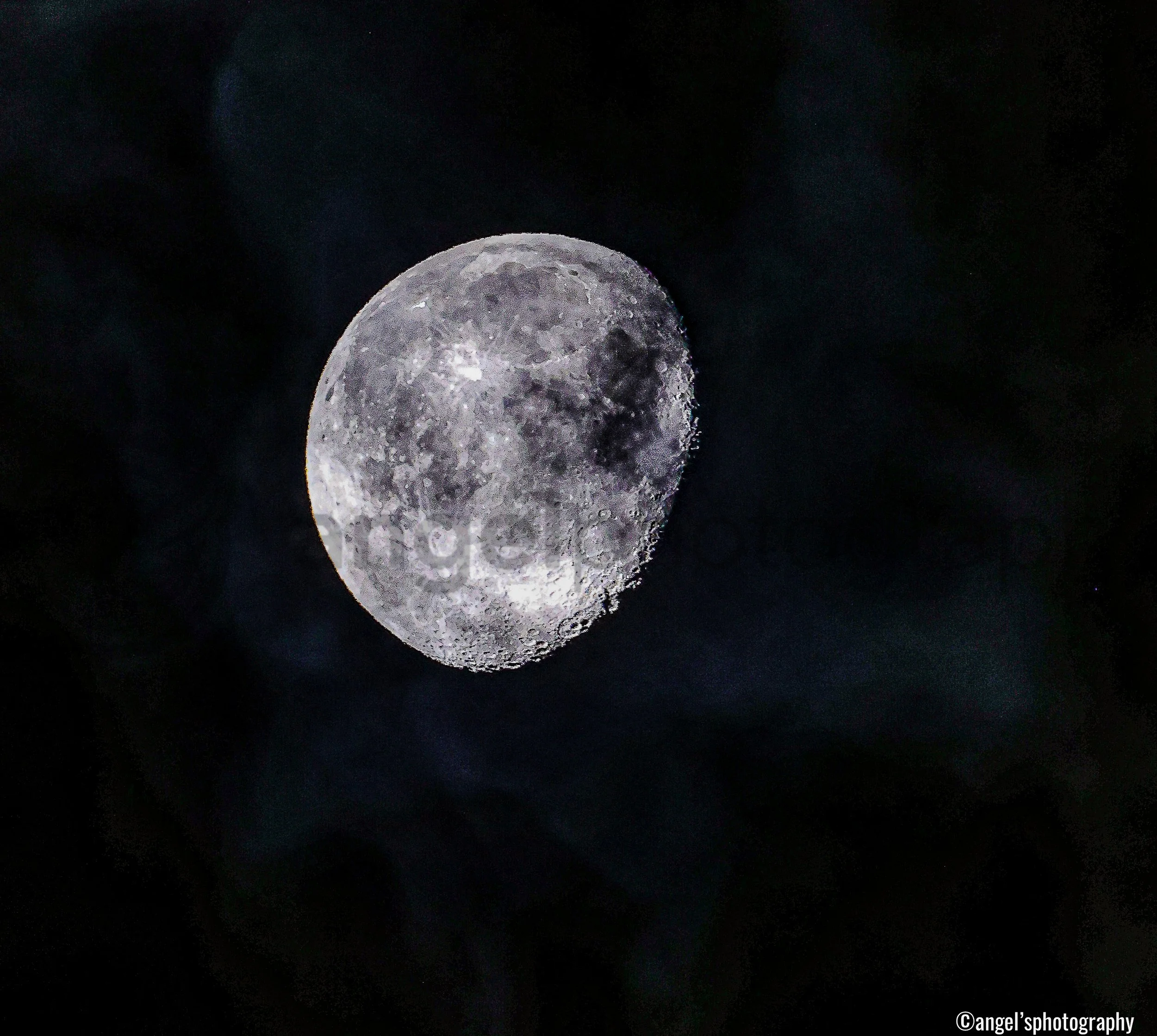 "Veiled Radiance: The Gibbous Moon in Mist" (DIGITAL COPY)
