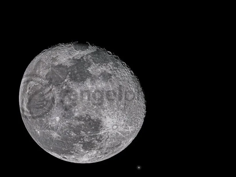 Moon with Celestial Companion. (DIGITAL COPY)