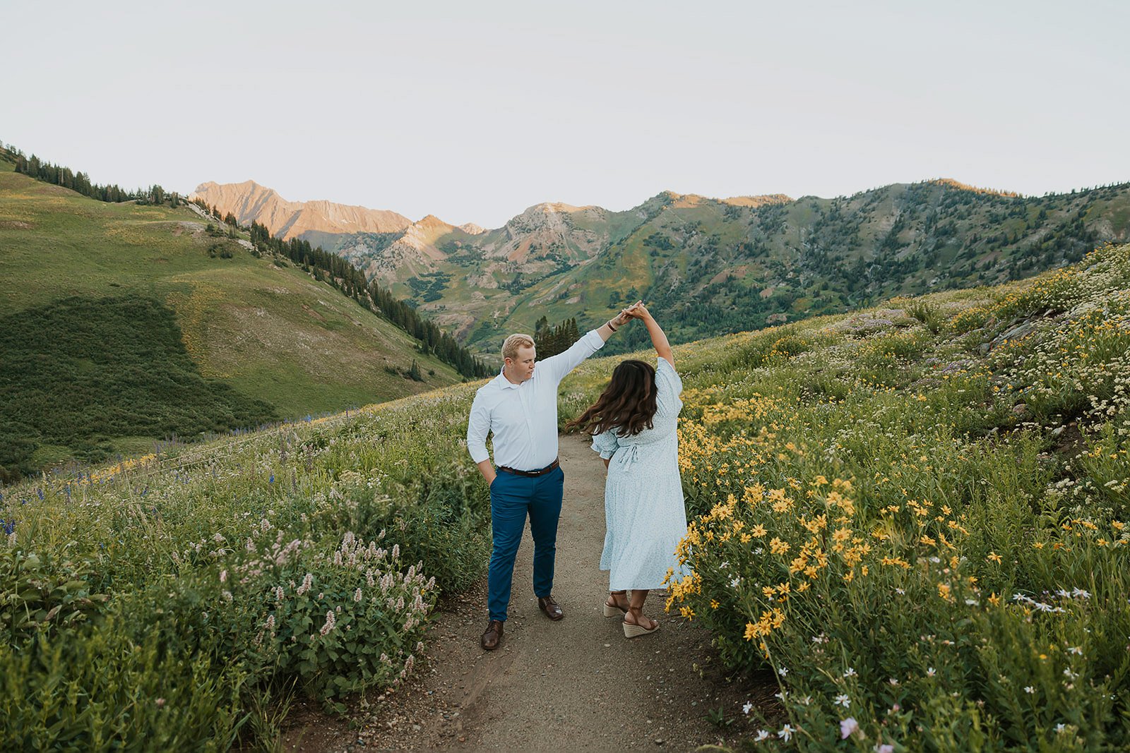 Planning your engagement photos at Albion Basin in Utah
