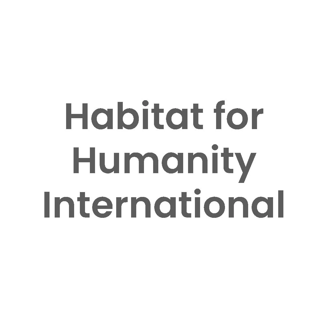 Habitat for Humanity Plain Text Logo