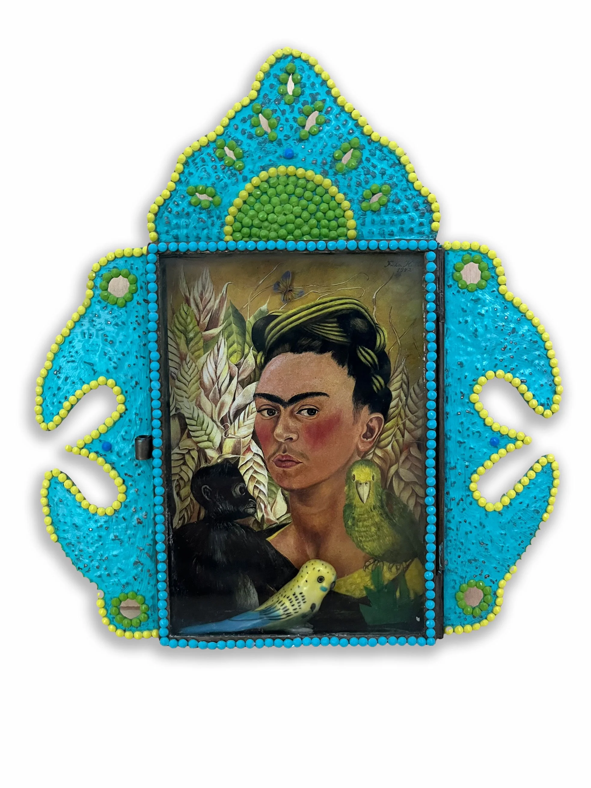 Frida with Parrots Nicho