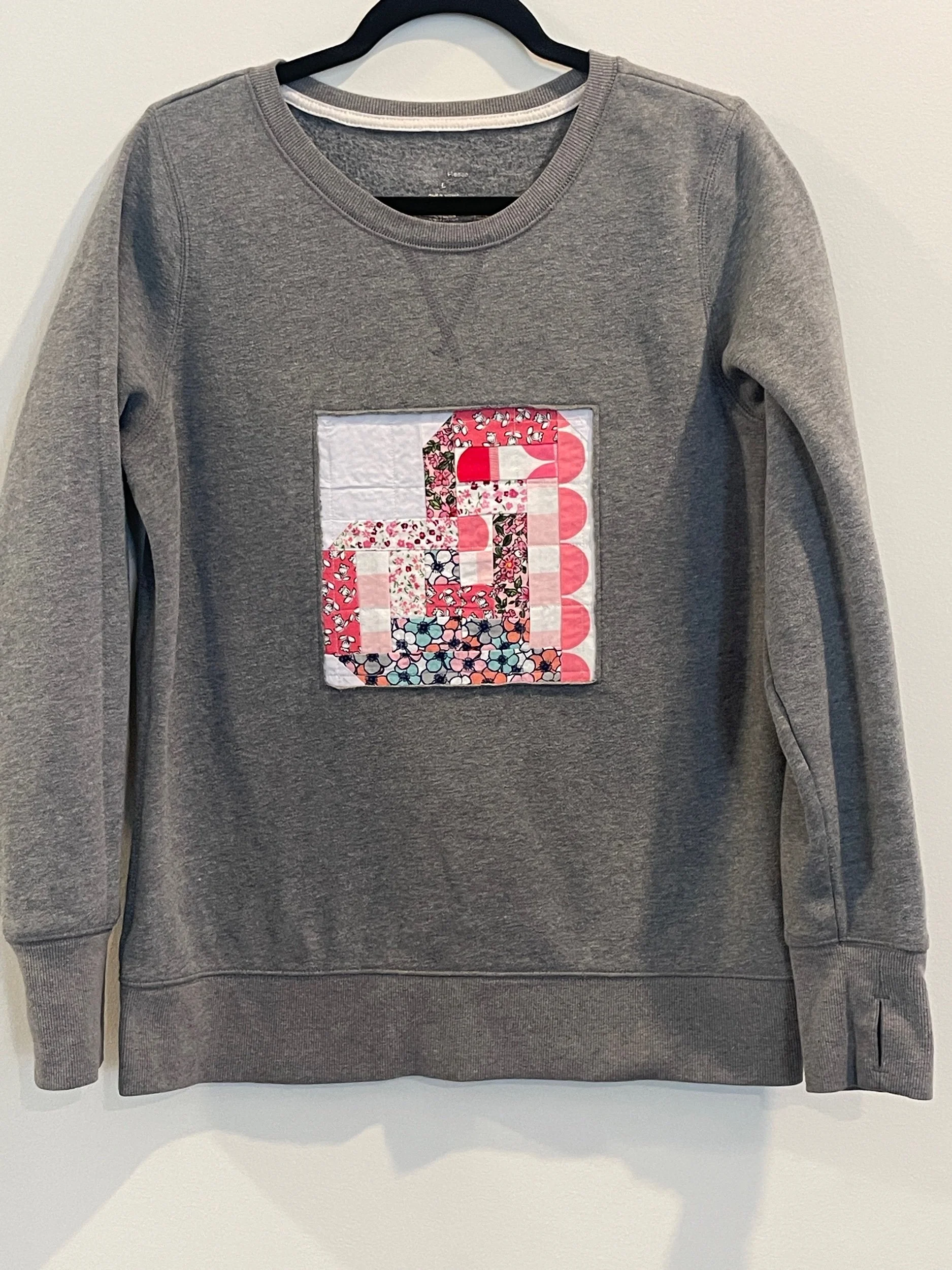Heart block sweatshirt - pink - M