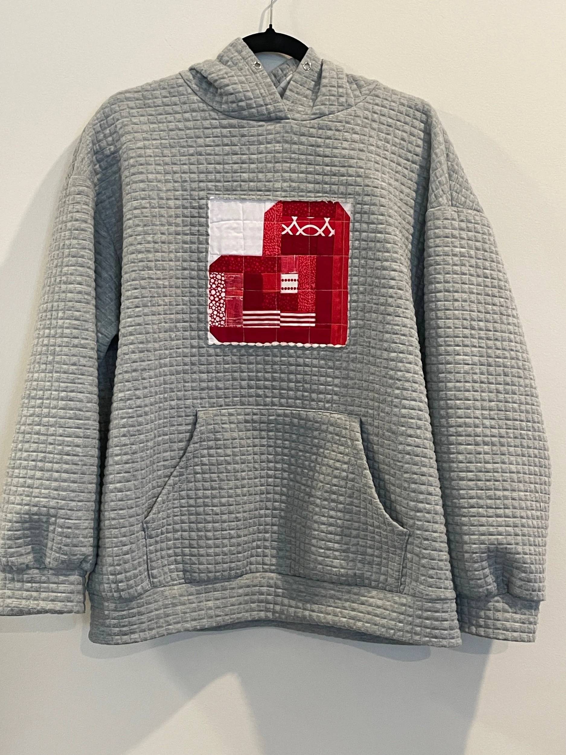 Heart block hoodie - red - XL