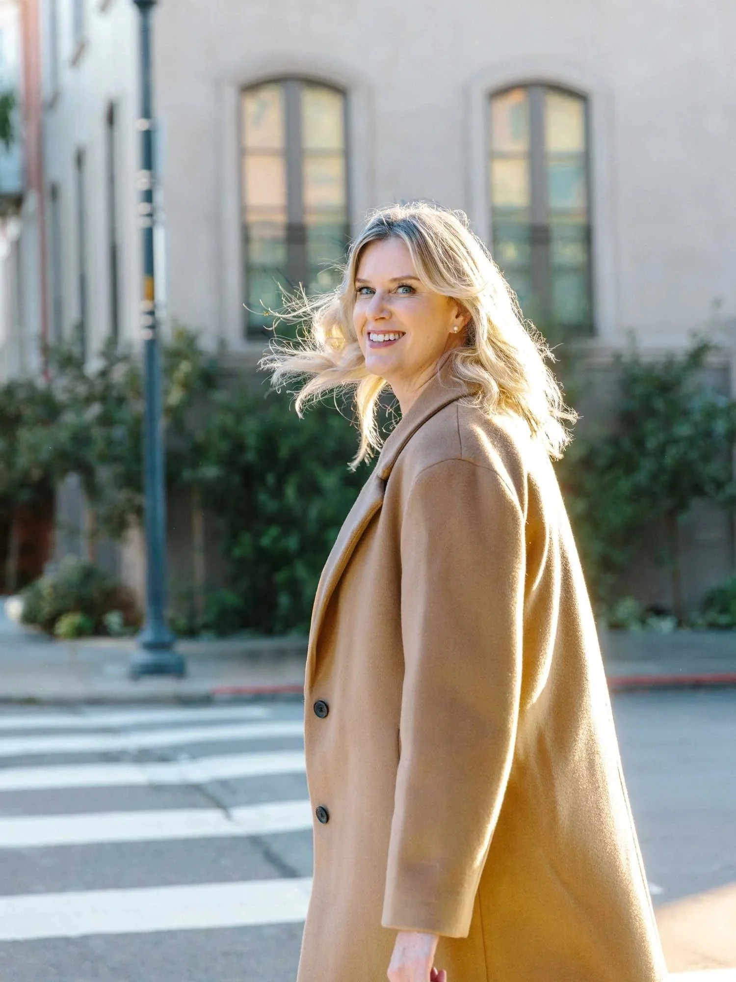 Stephanie Rooney, San Francisco therapist, walking through the city.