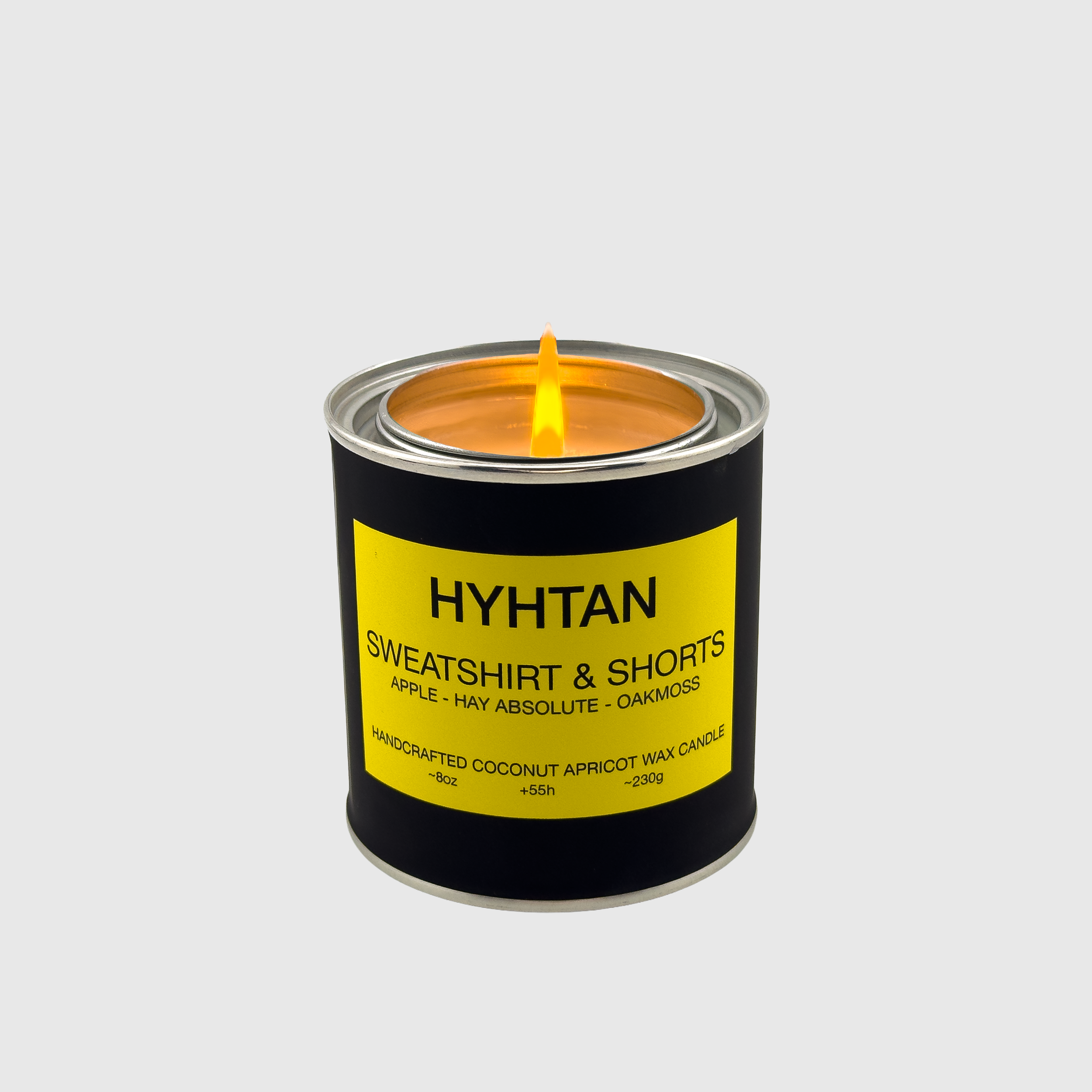 Sweatshirt and shorts fall coconut apricot wax candle