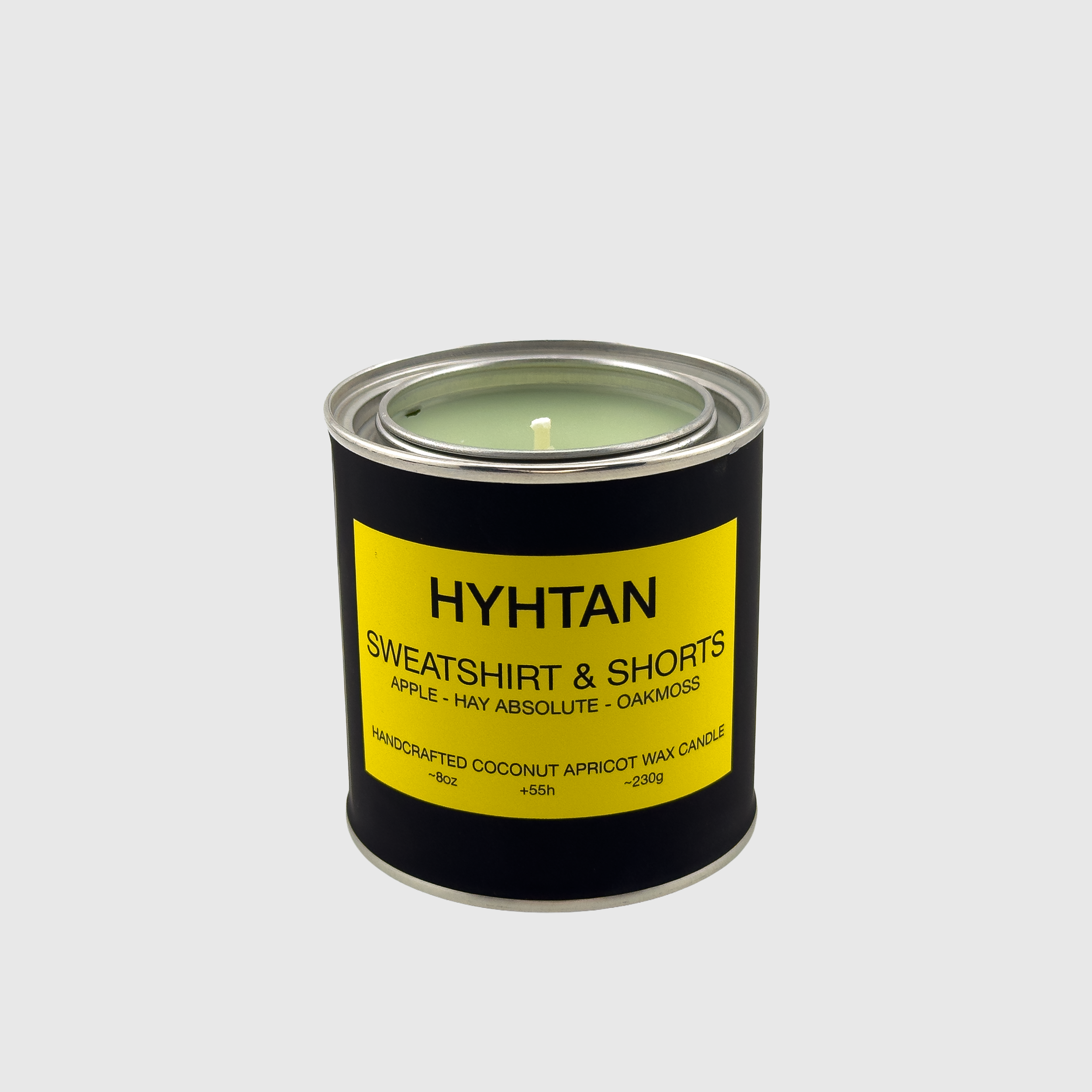 Sweatshirt and shorts fall coconut apricot wax candle