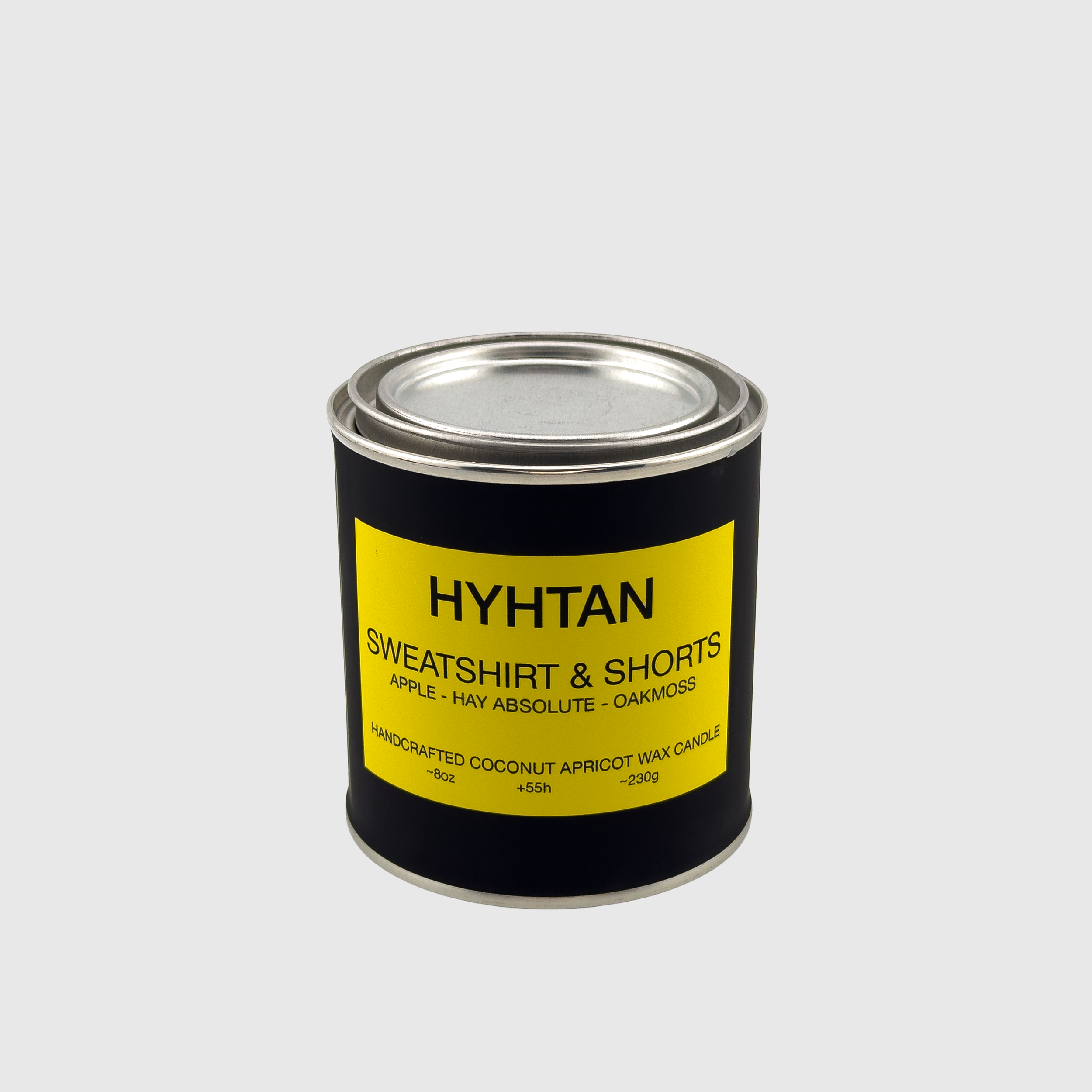 Sweatshirt and shorts fall coconut apricot wax candle