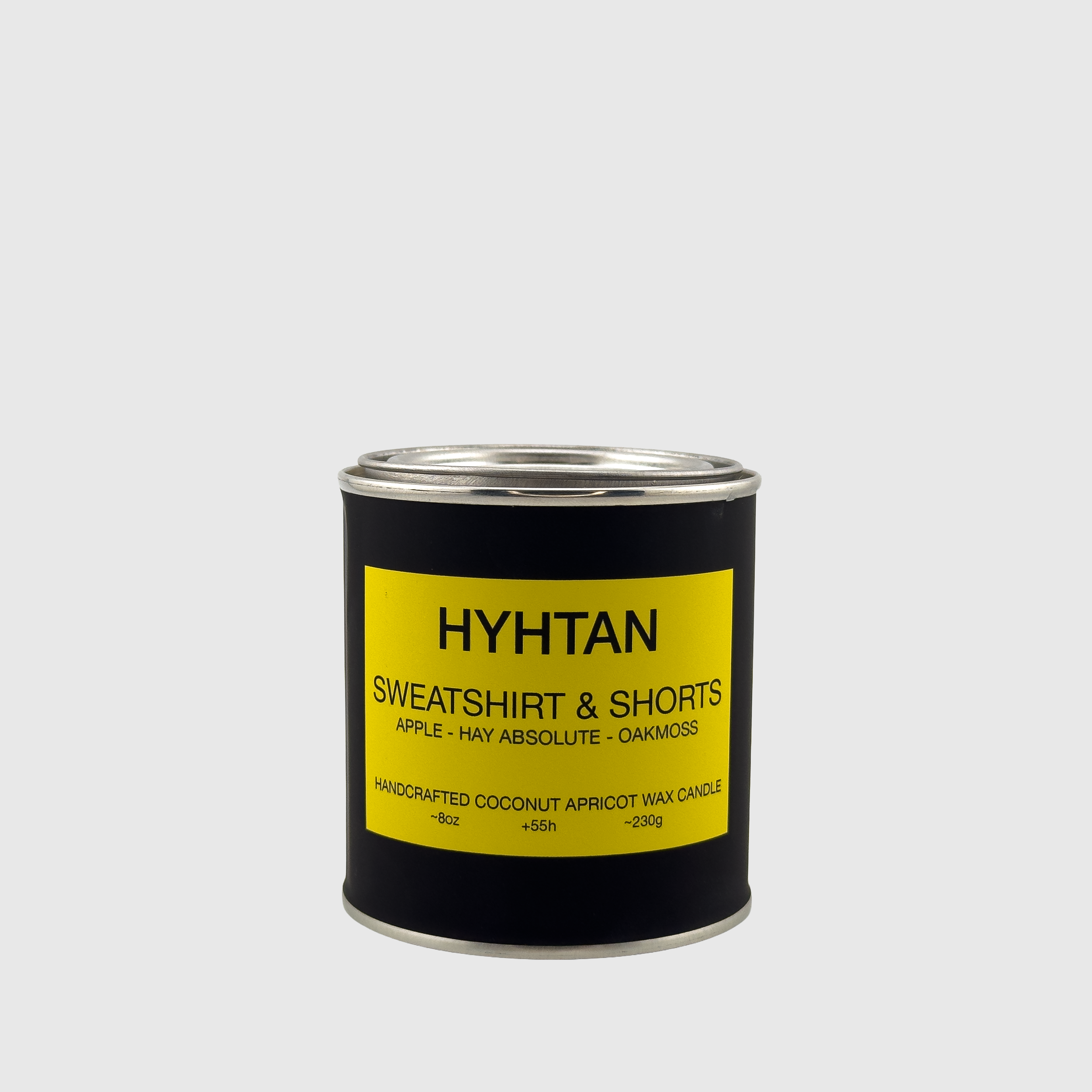 Sweatshirt and shorts fall coconut apricot wax candle