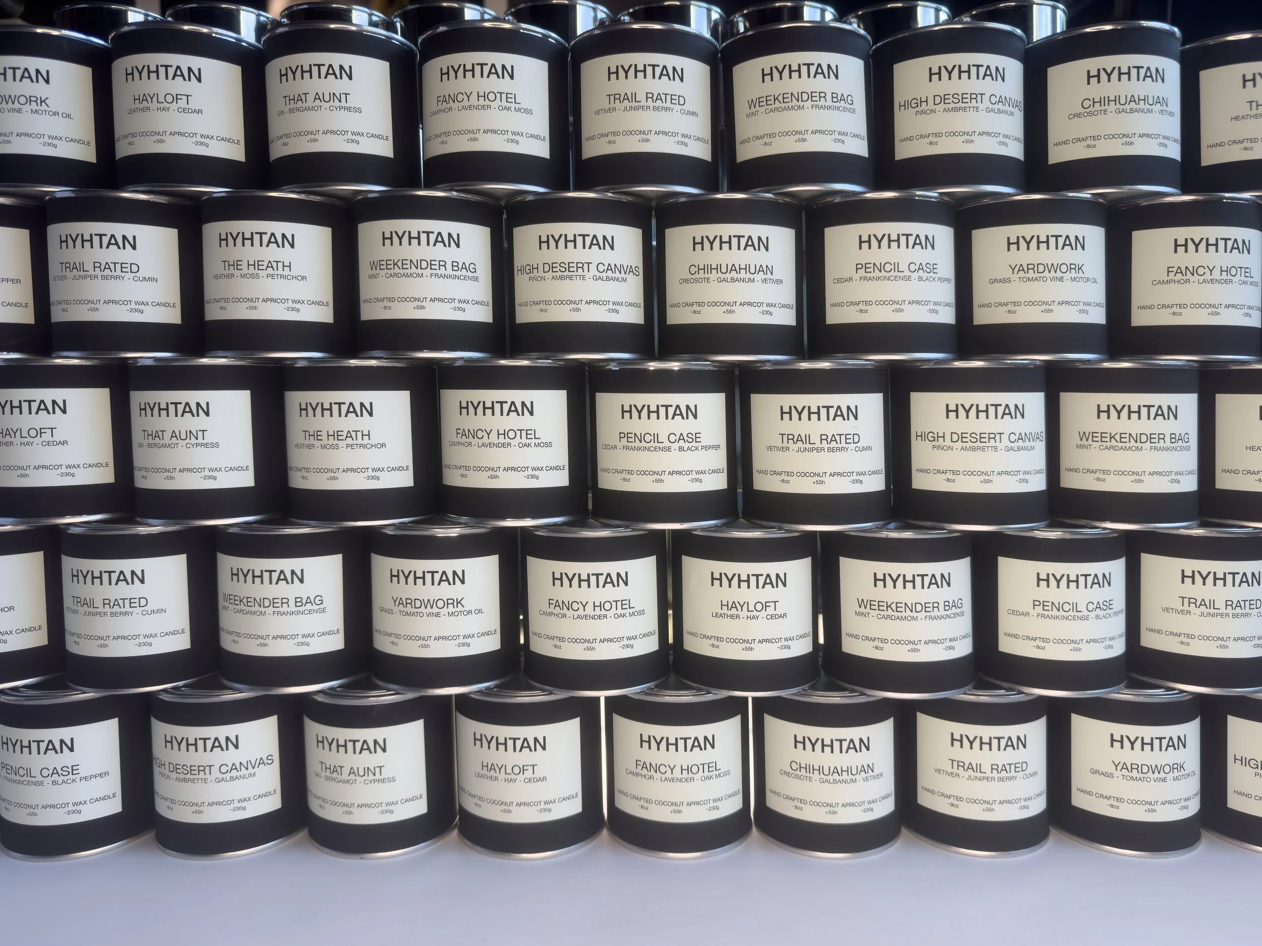 handcrafted coconut apricot wax candles in unique fragrances