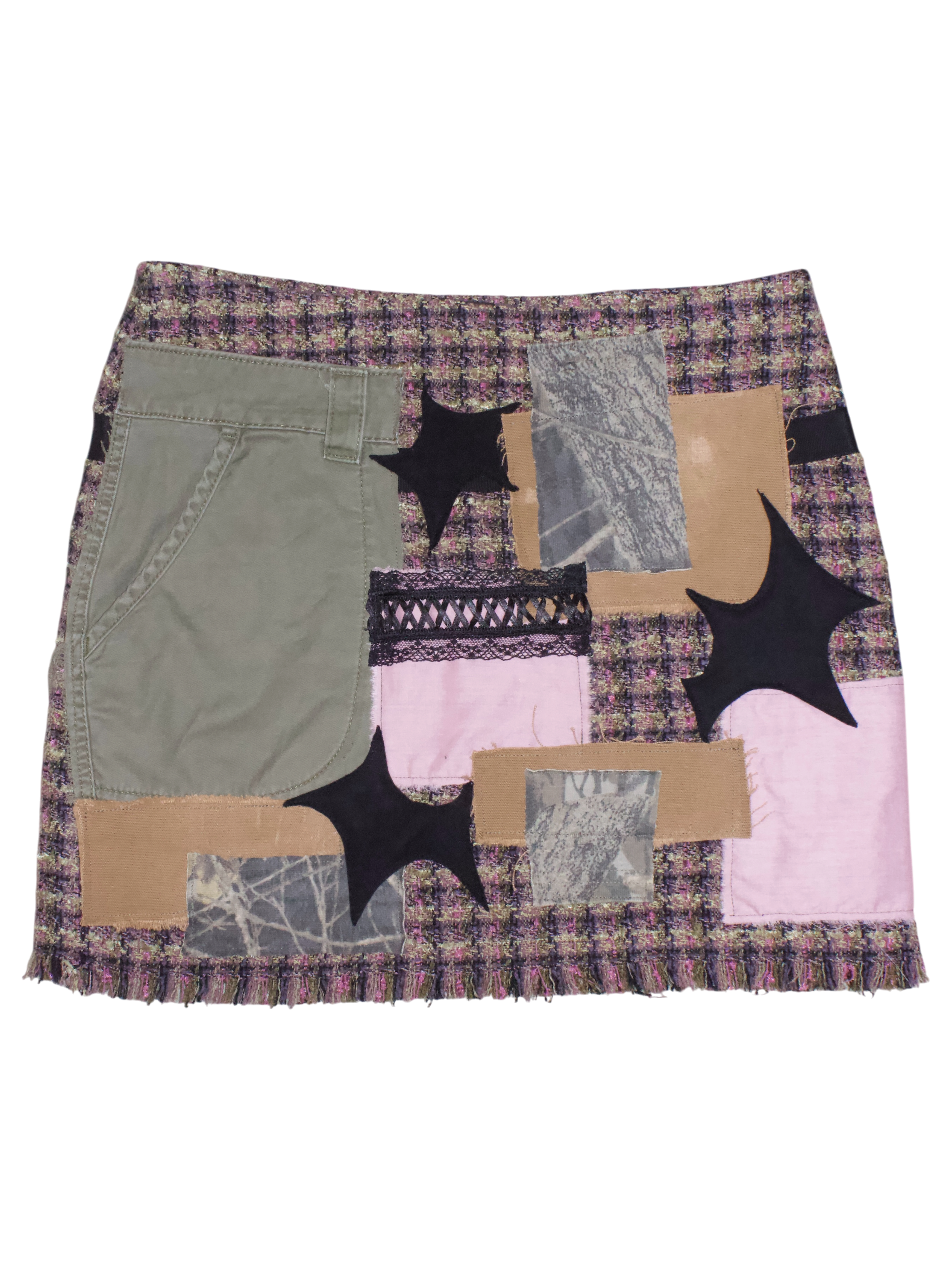 1/1 Tweed Patchwork Skirt