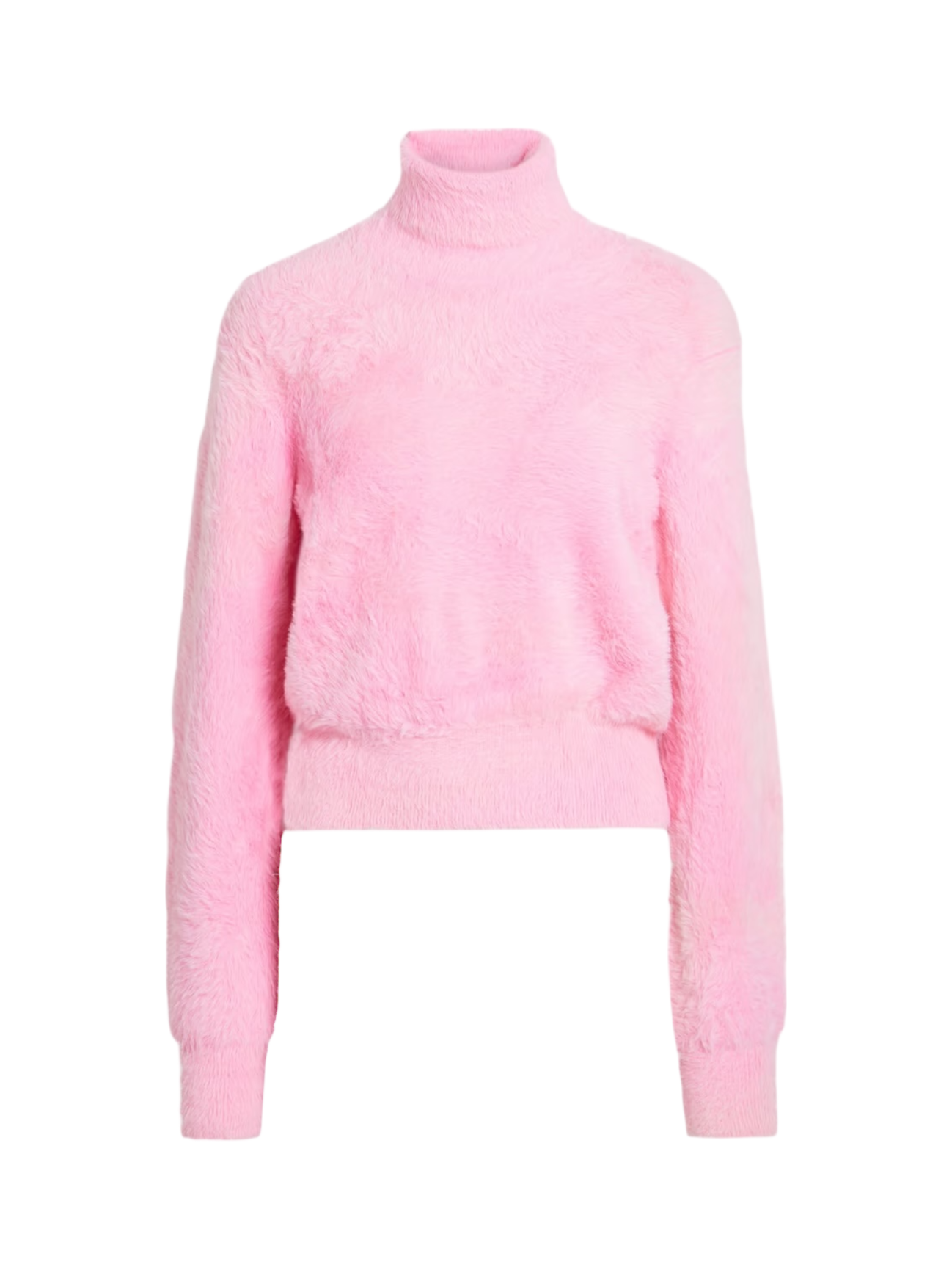 alexander wang .t pink fuzzy mockneck
