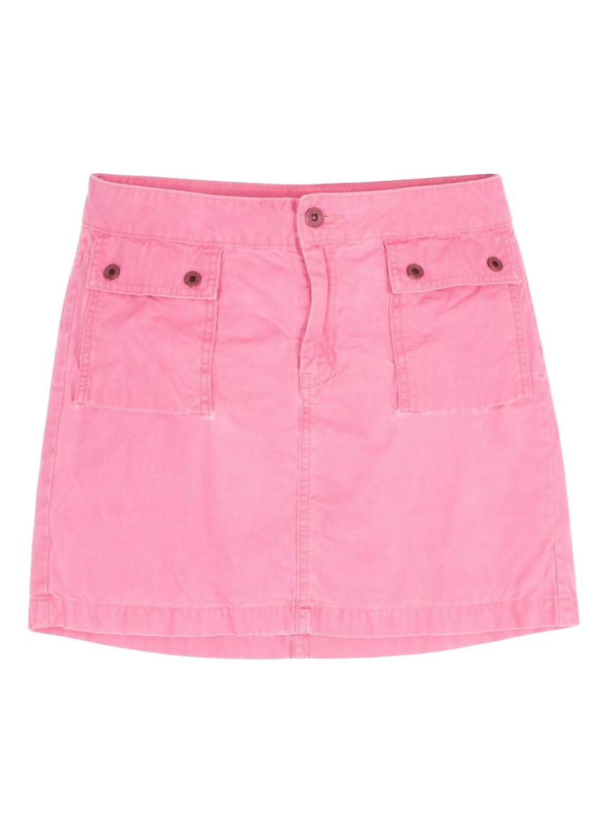 gap pink cargo mini skirt