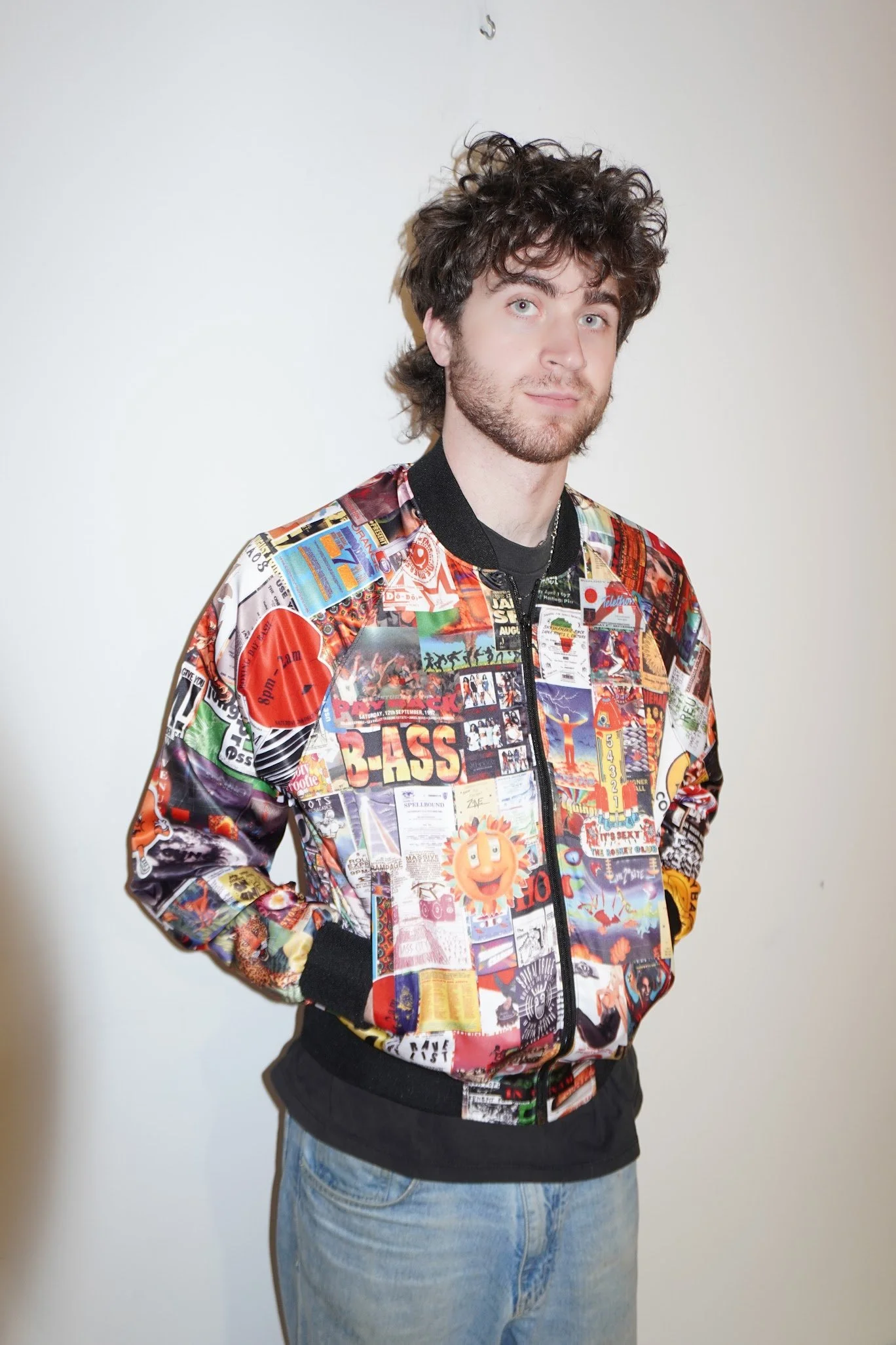 richardson all-over collage print bomber jacket