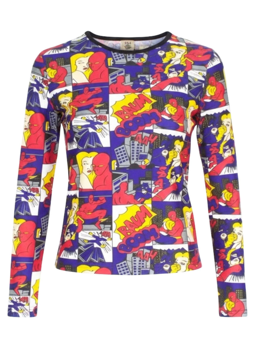 iou comic print longsleeve
