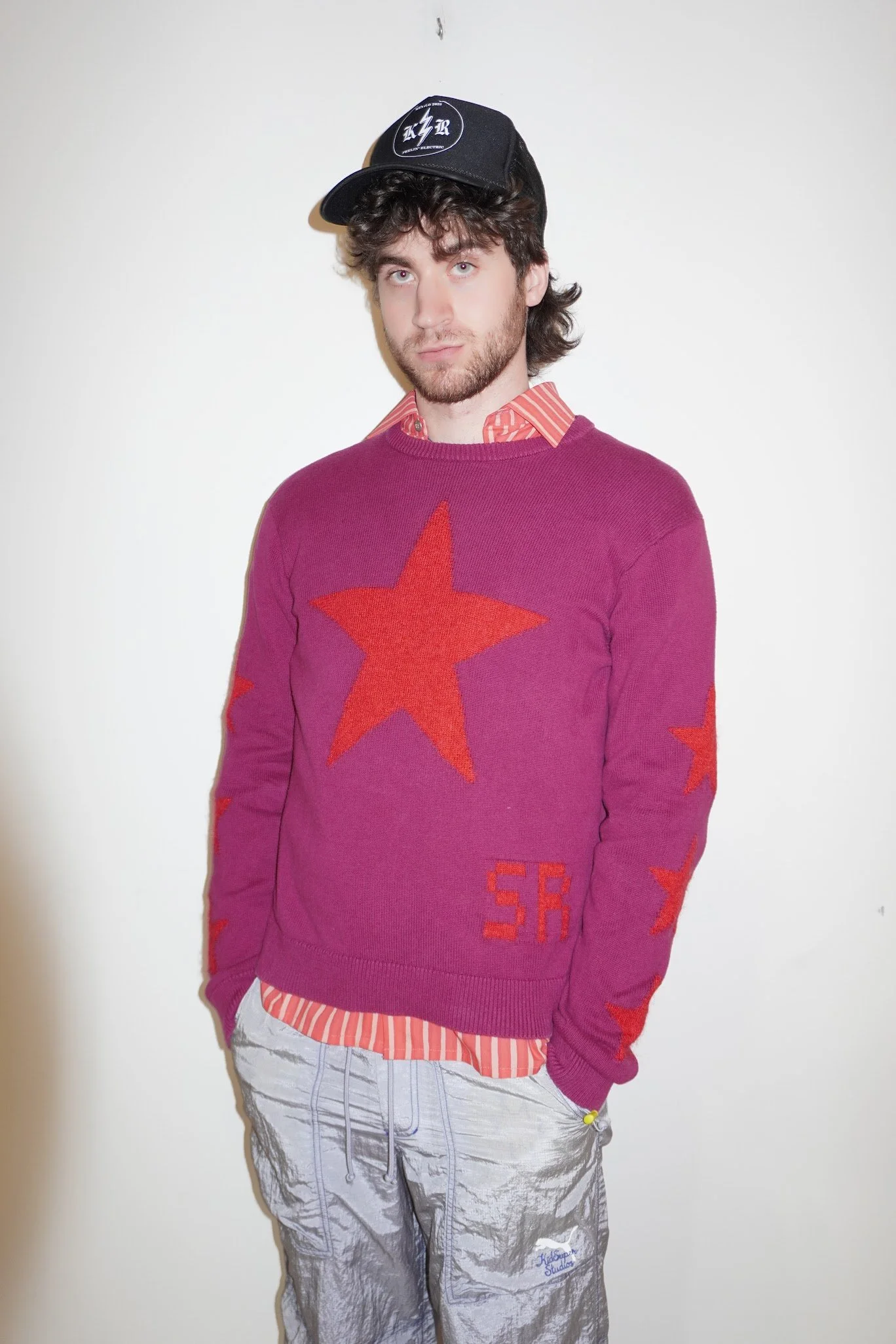 stray rats magenta star sweater