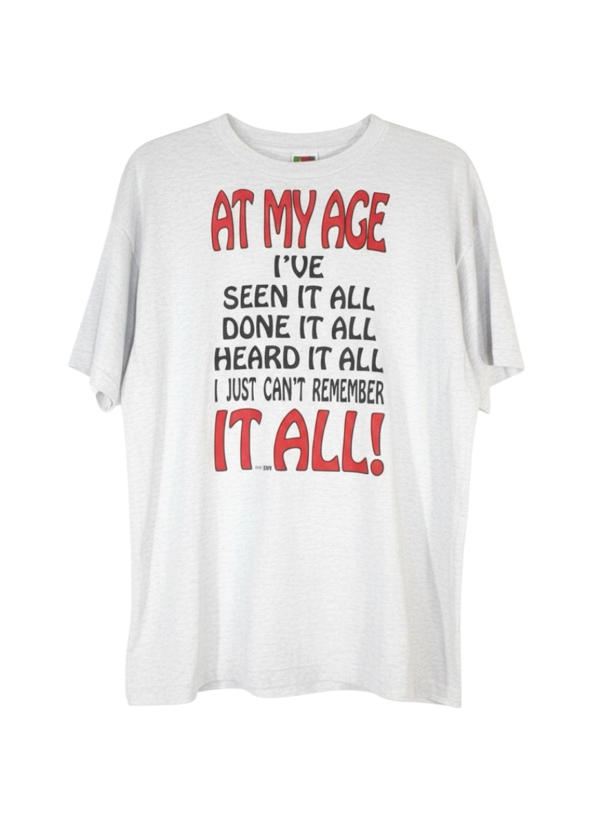 Can't Remember It All' Grey Novelty Graphic Tee