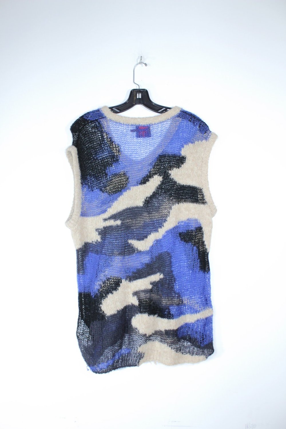 Heaven by Marc Jacobs blue and beige camo open knit vest — Other