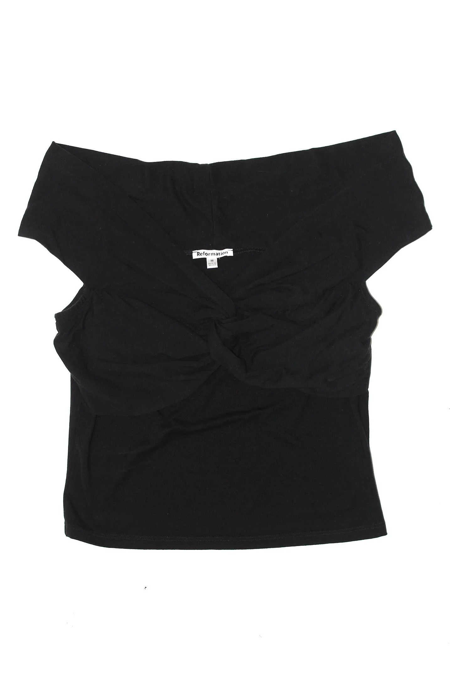 reformation black knotted tank