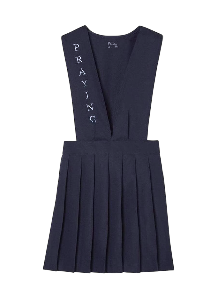 PRAYING navy school girl pinafore dress