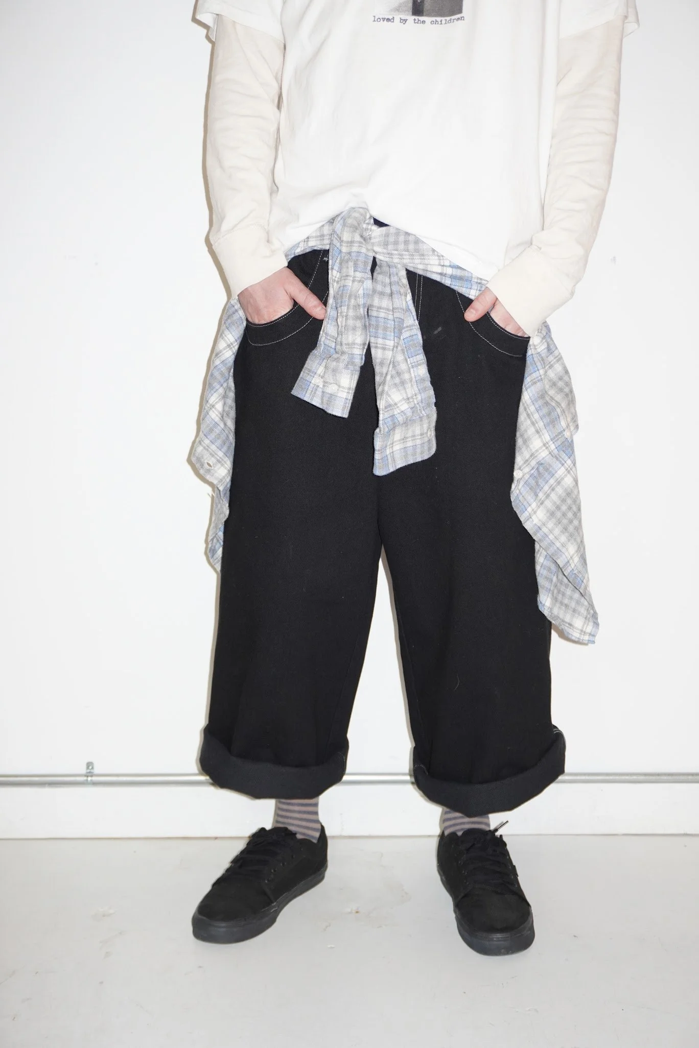 JNCO jeans black cropped twin cannon 101 jeans