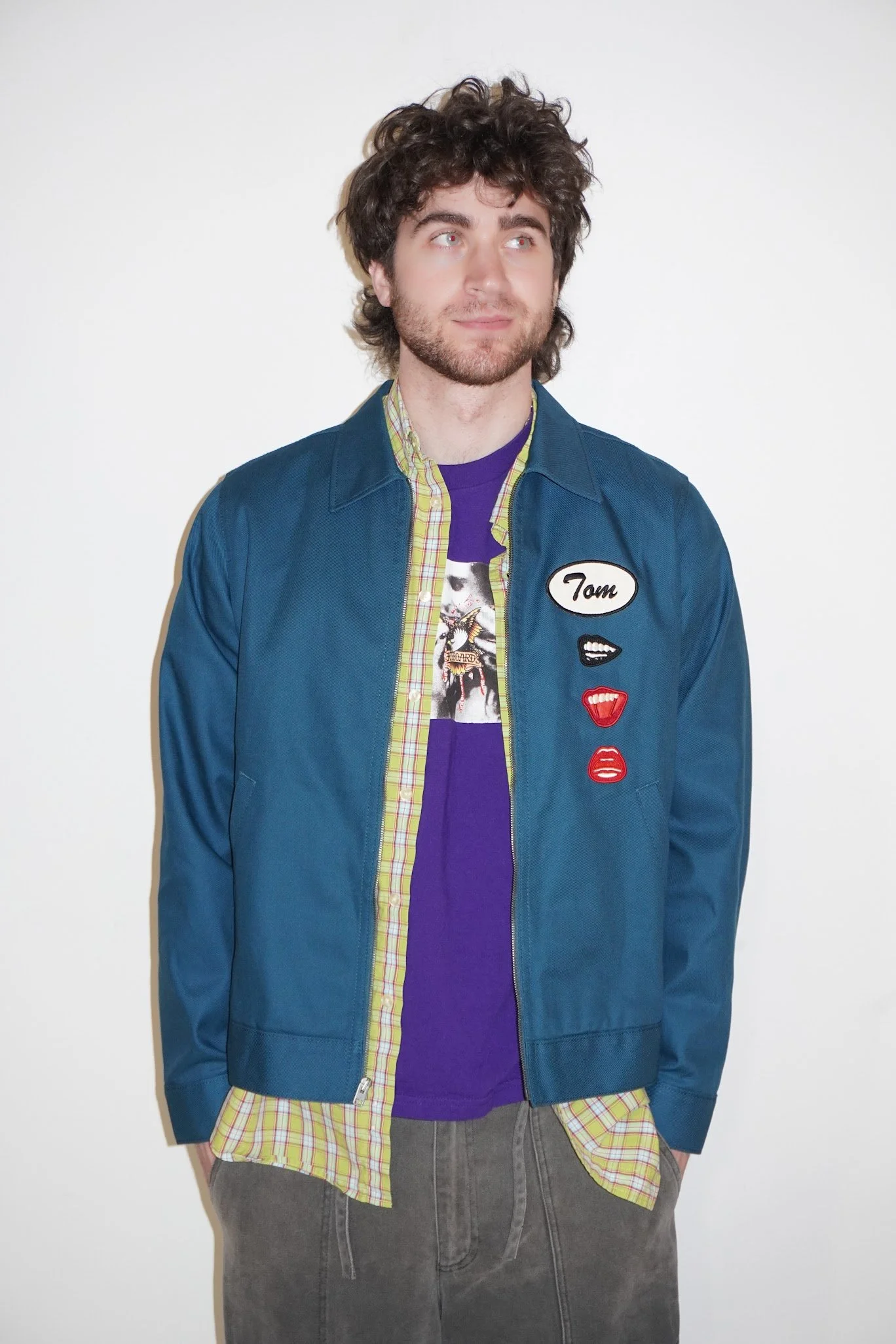 coach x tom wesselmann blue worker jacket