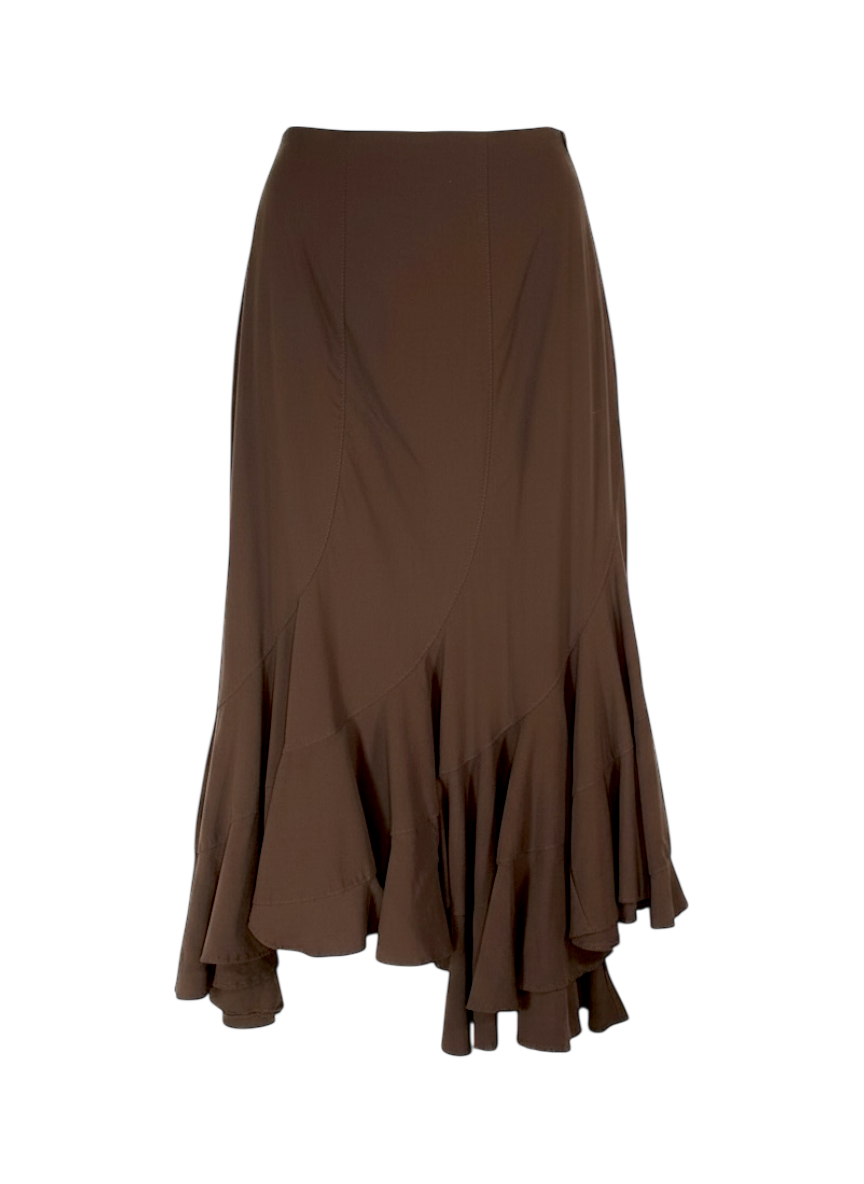 90's Luly K Brown Mermaid Skirt