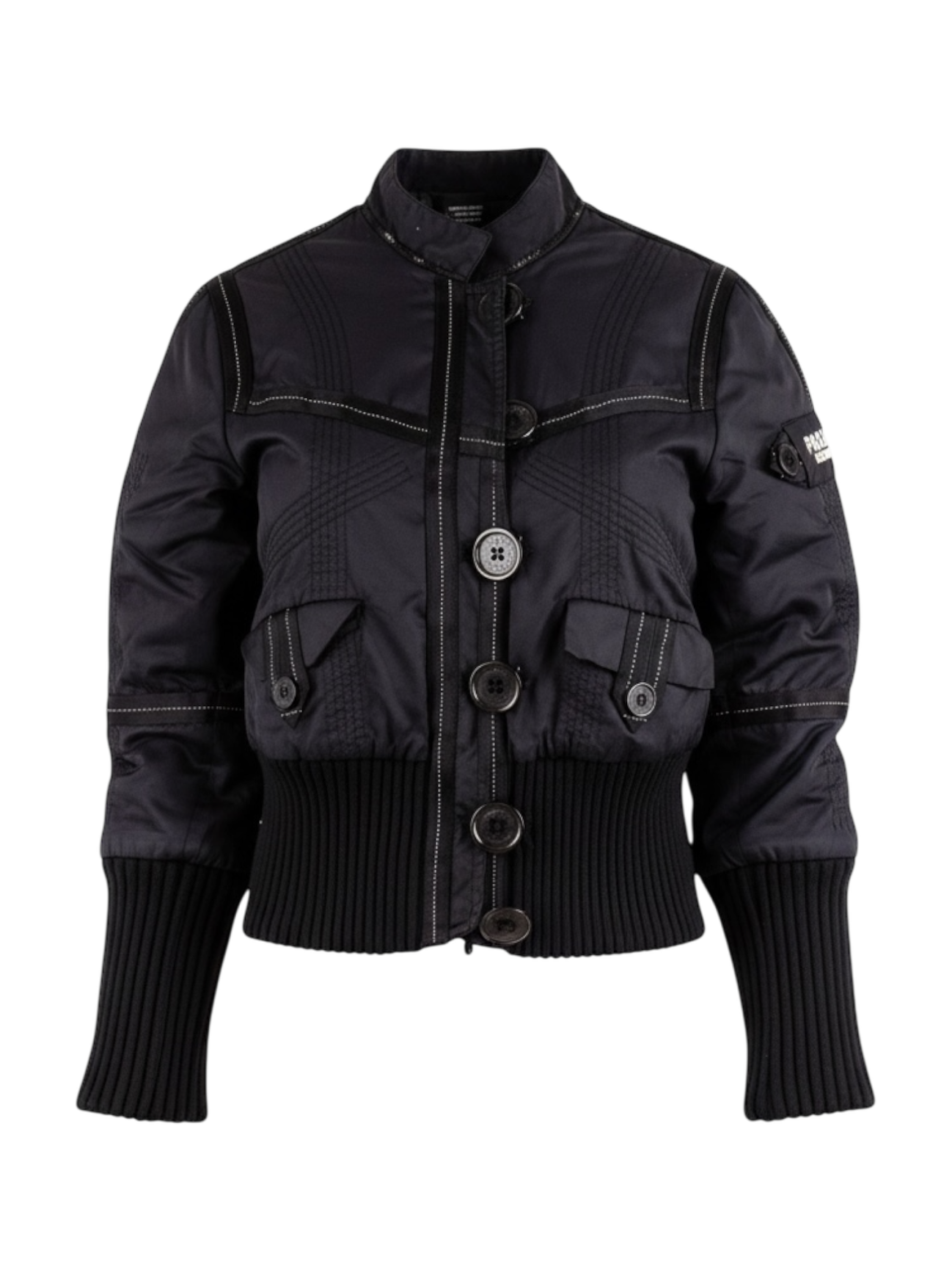 Parasuco Navy Contrast Stitch Bomber