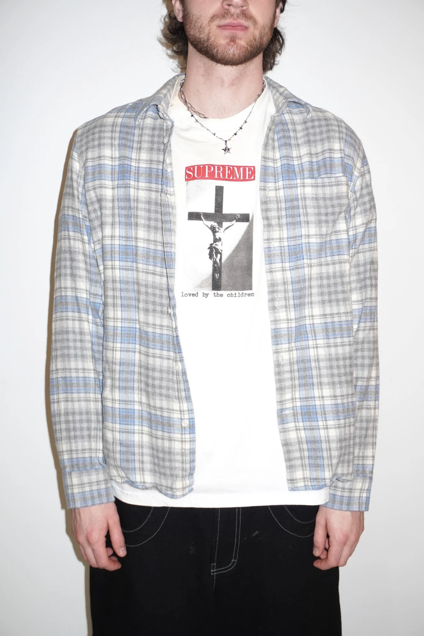 no nationality nn. 07 blue and white cotton flannel