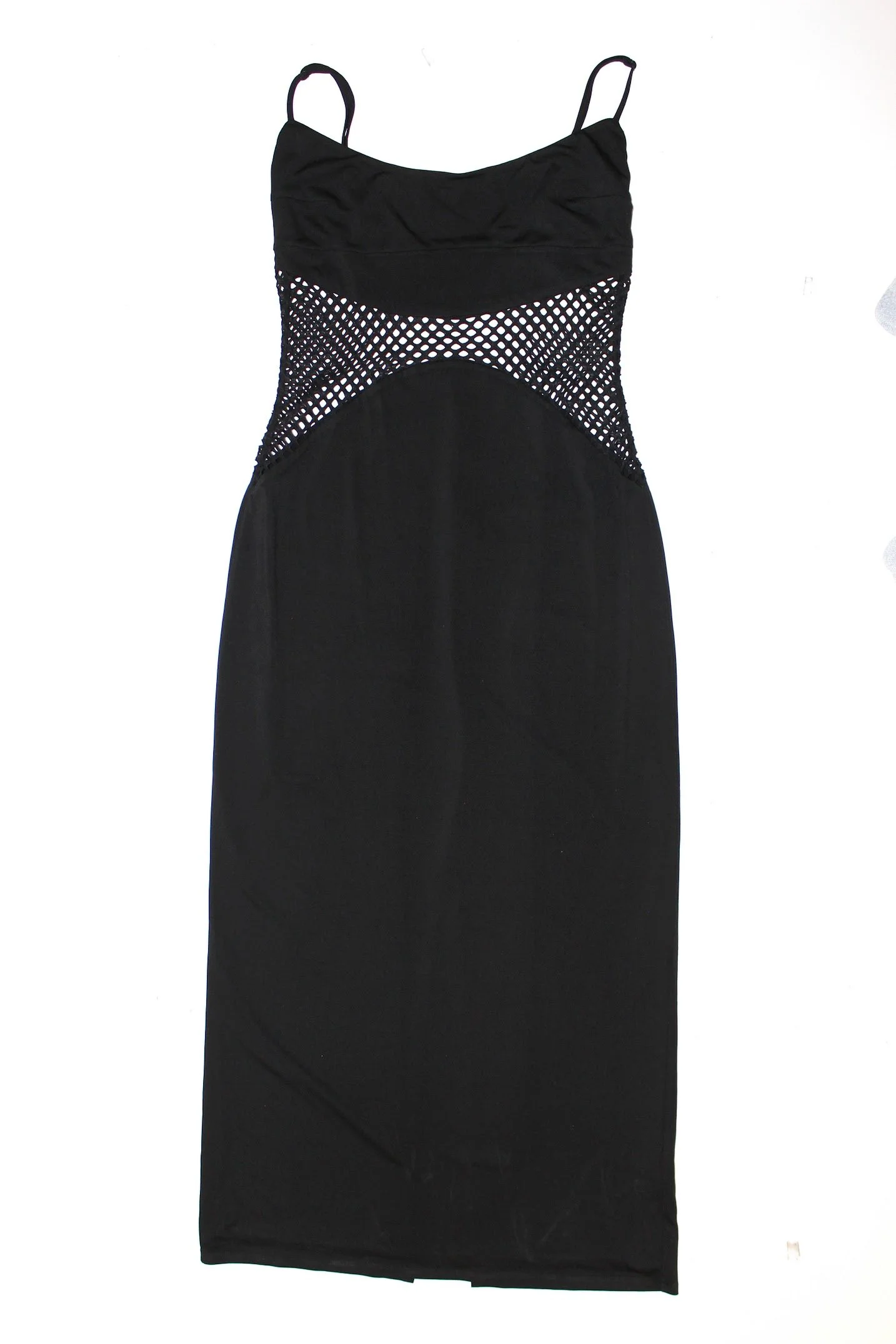 miaou maxi dress with fishnet waist cutouts