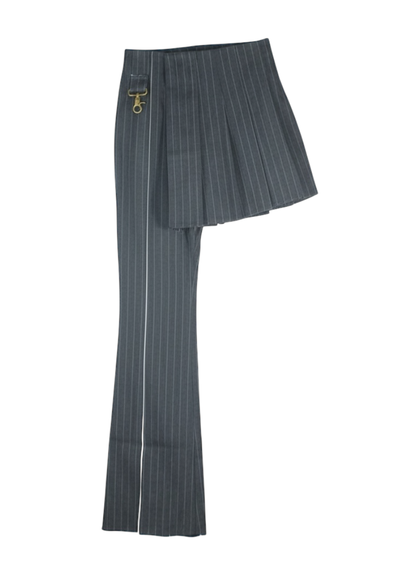 zachariah dark blue pinstripe skirt pant