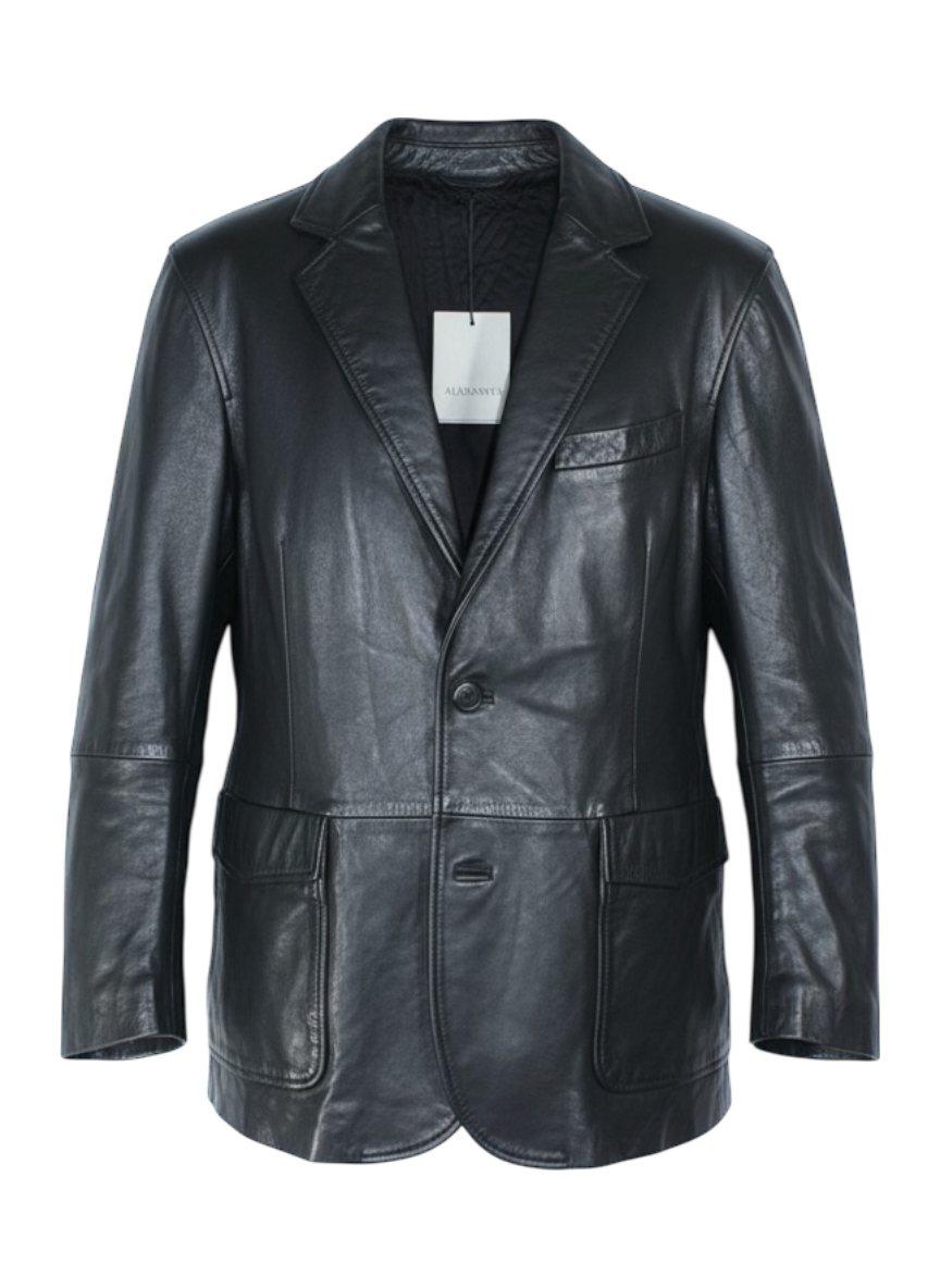 All Saints leather blazer