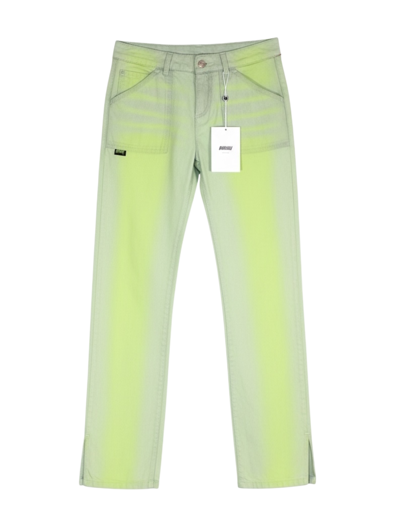 Avavav Green Bleached Monster Straight Leg Denim