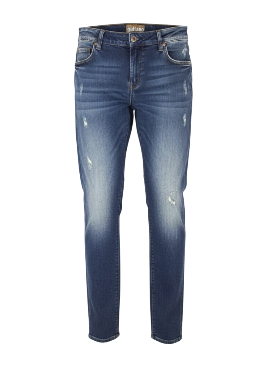Galliano Distressed Blue Jeans