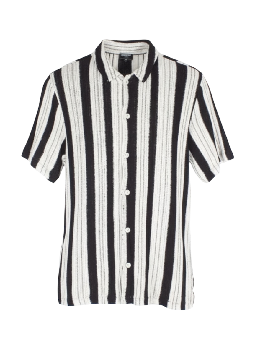 todd snyder black and white knit polo shirt