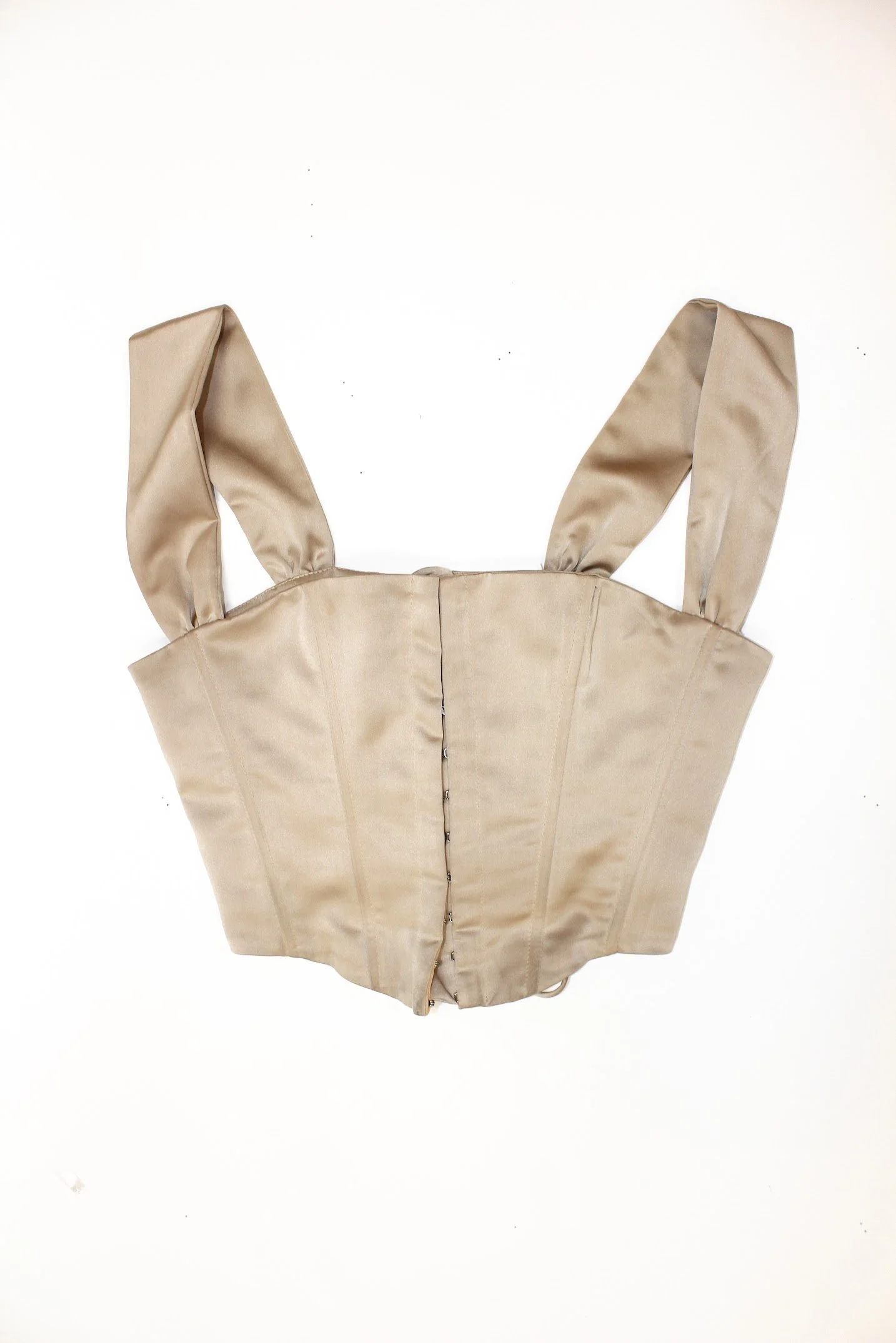 guizio champagne corset top