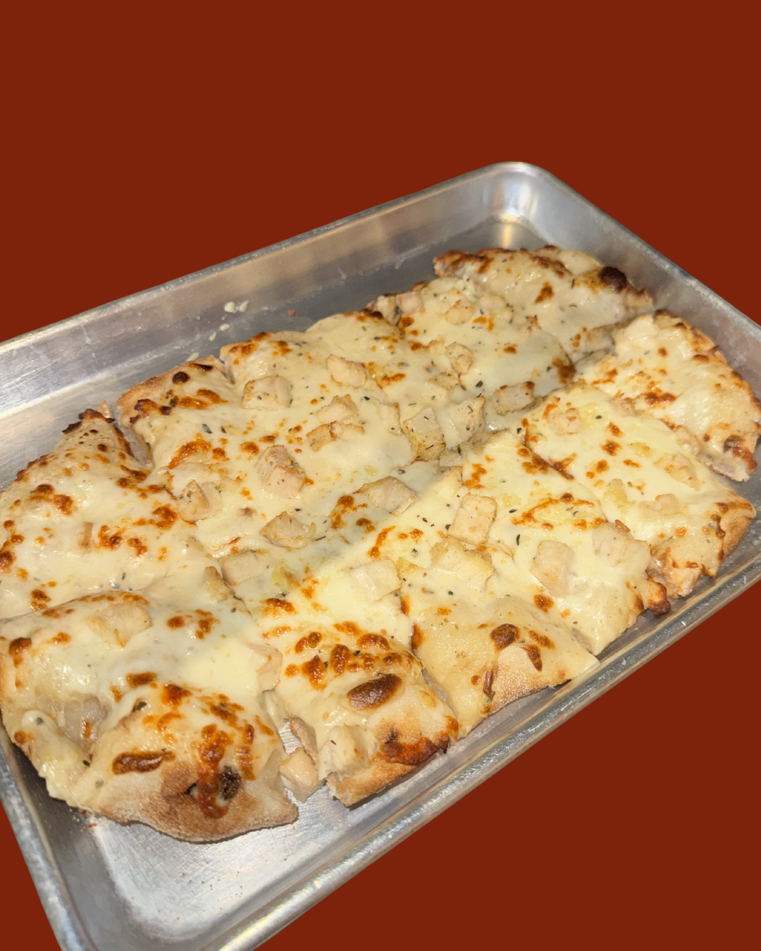 Grilled Chicken Alfredo Flatbread