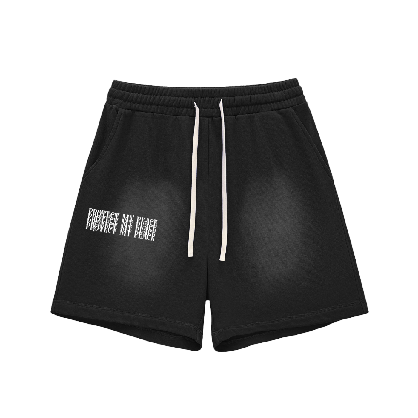 Sun Fade Raw Edge Cotton Shorts