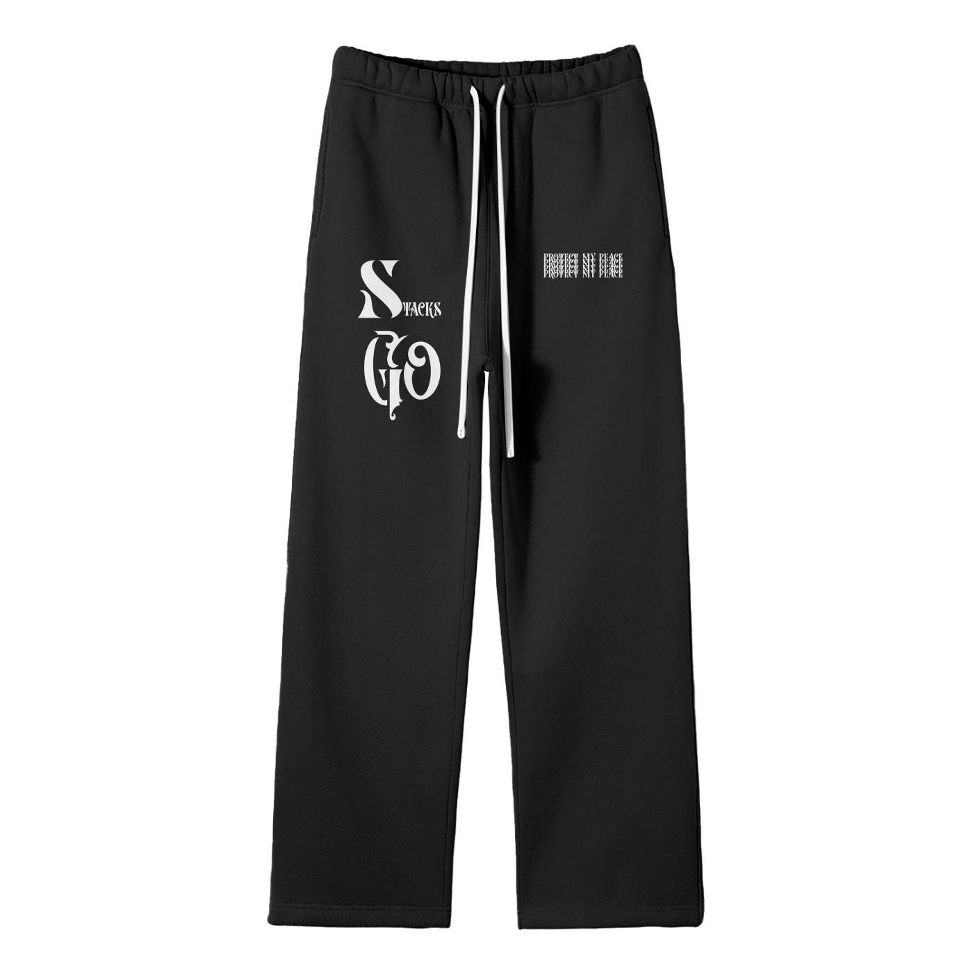 Streetwear Unisex Solid Color Fleece Straight Leg Pants