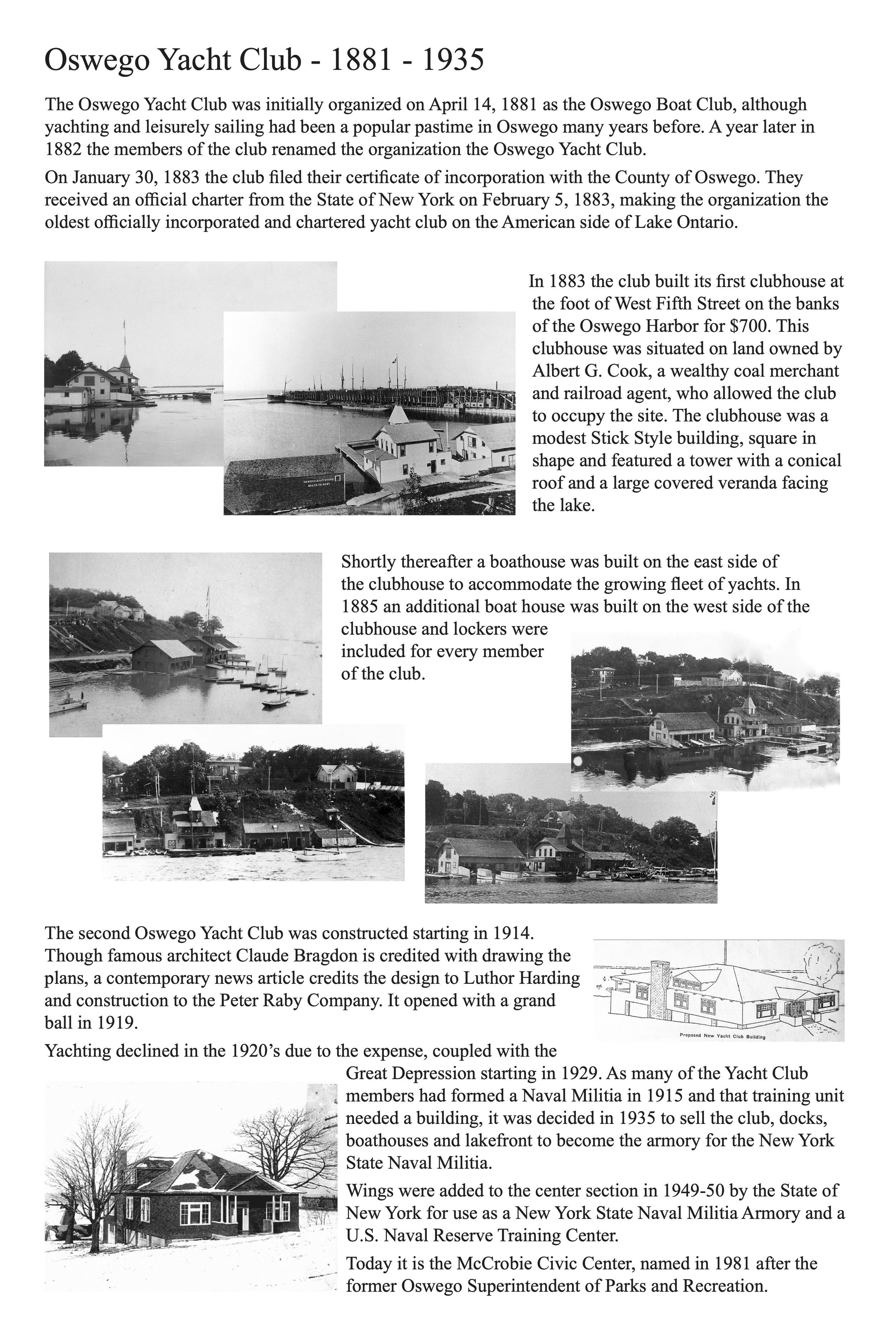 Oswego Yacht Club 1881