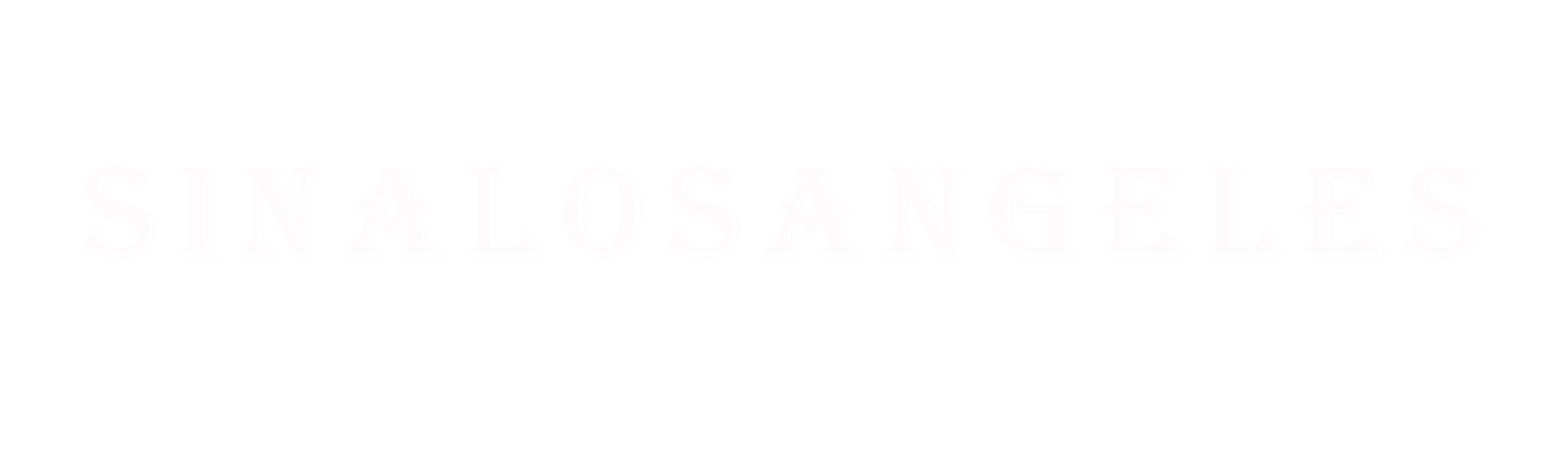 Imagen del logo de la serie "Sinalos Ángeles" con letras blancas en fondo negro.