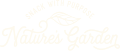 Logo with the text 'Stack with Purpose Nature's Garden' in white on a black background